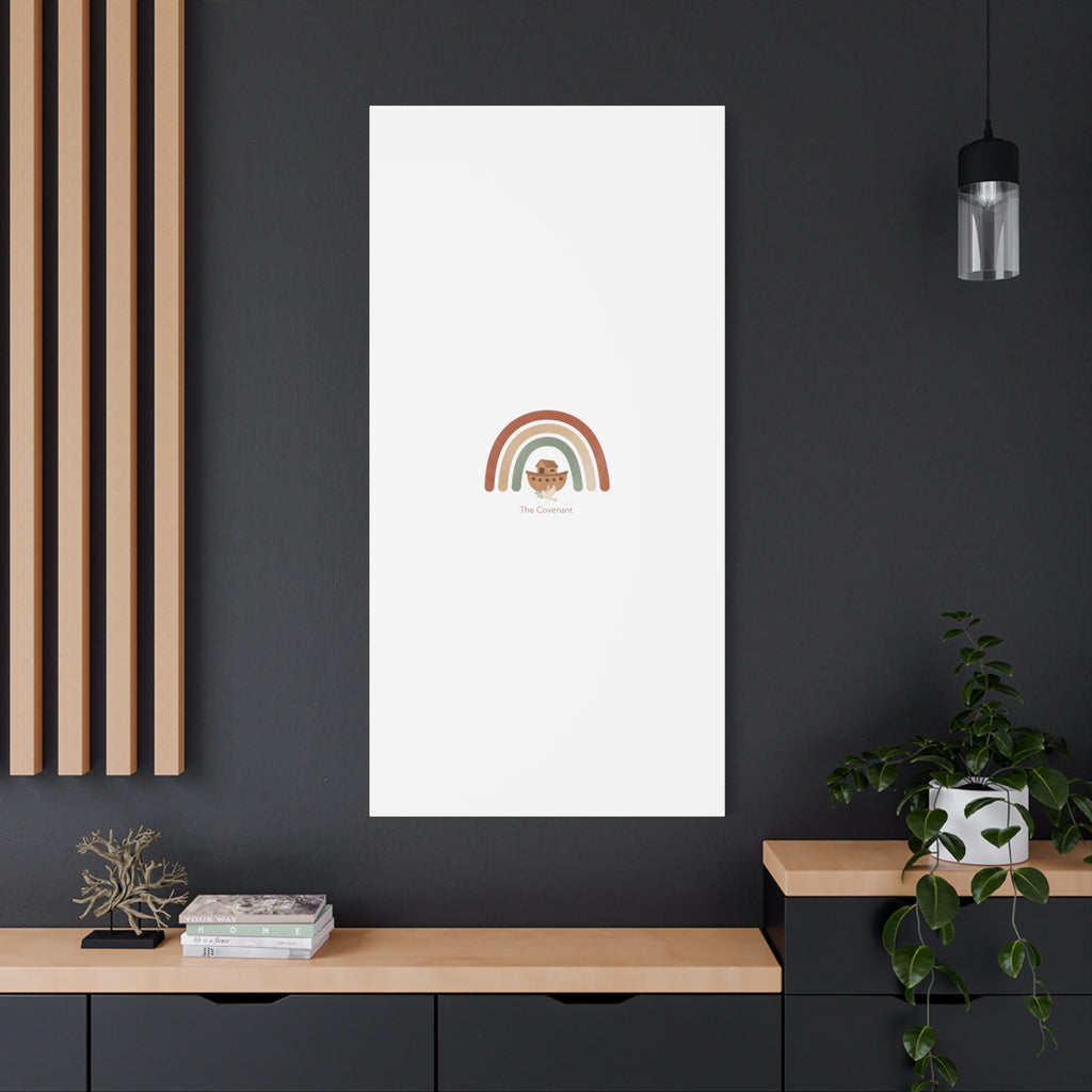 Noah's Ark Rainbow Matte Canvas Wall Art - "The Covenant" Nursery Decor
