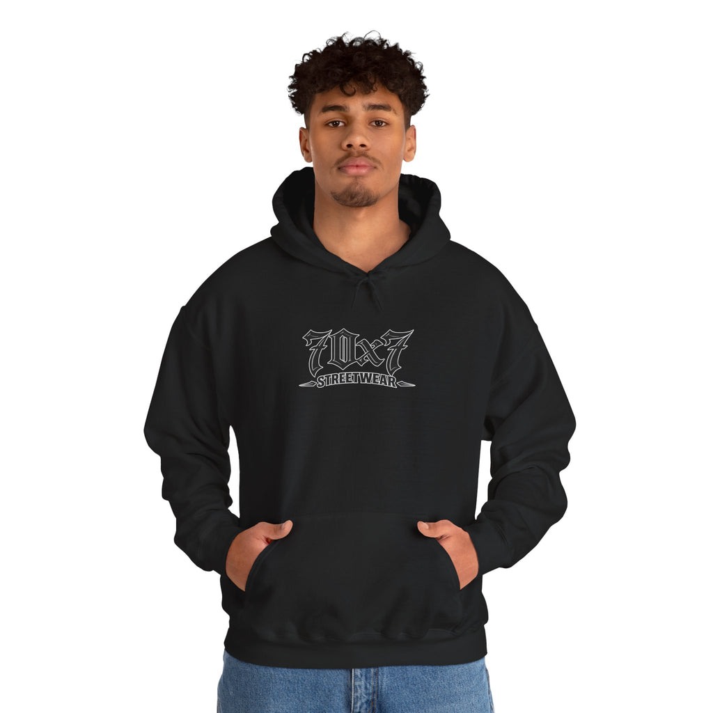 70x7 Streetwear Hoodie — 70x7 "Walk Different" Graphic Pullover