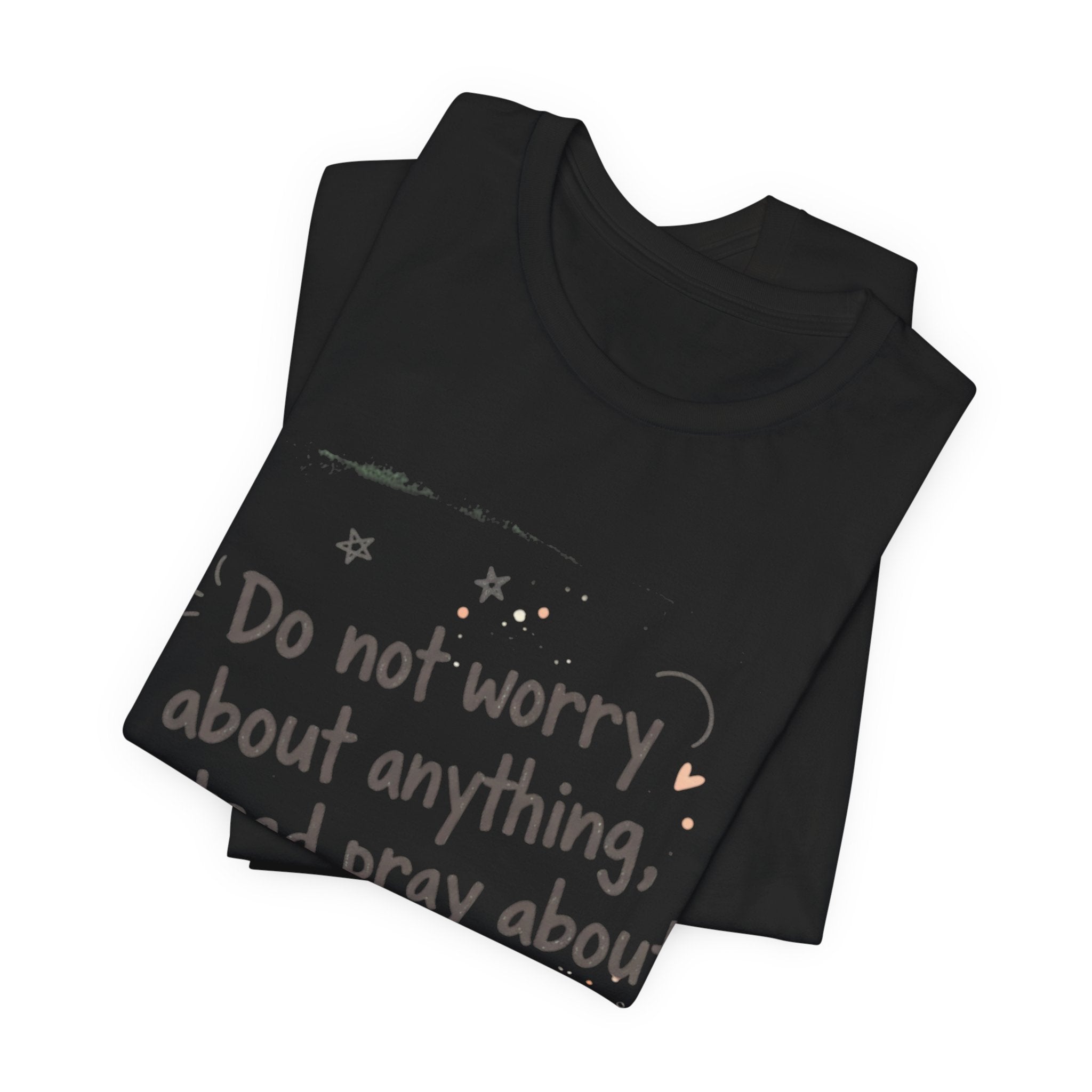 Do Not Worry Handlettered Tee | messy script design, doodle text