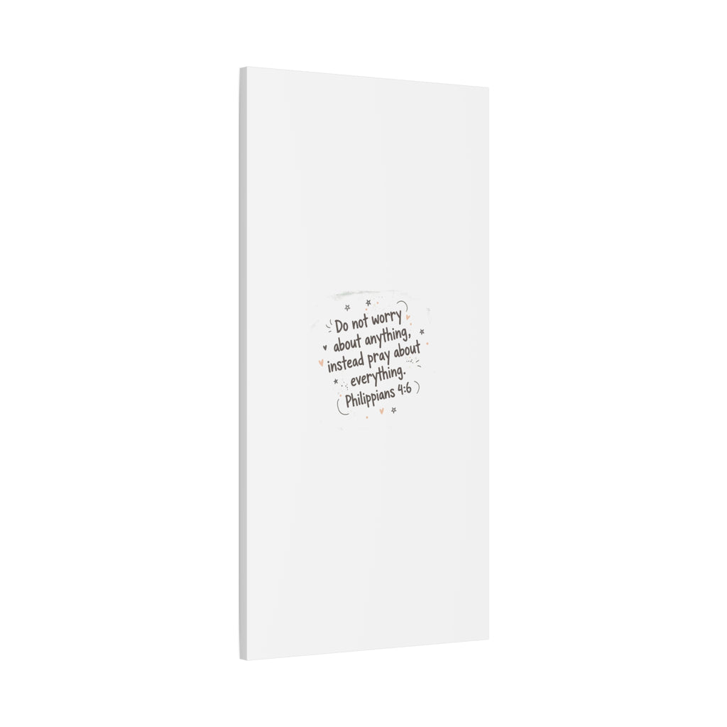 Do Not Worry Prayer Canvas | Handwritten Messy Script, Pastel Doodle Art