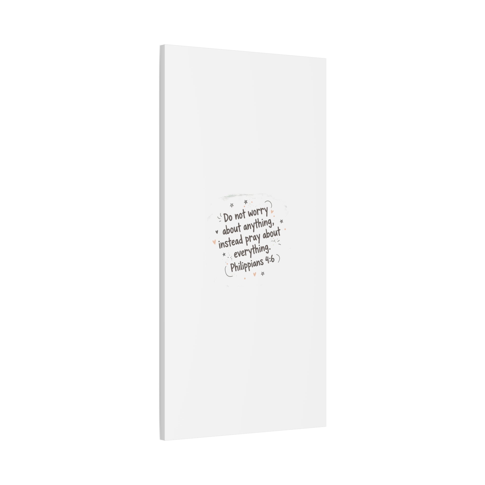 Do Not Worry Prayer Canvas | Handwritten Messy Script, Pastel Doodle Art