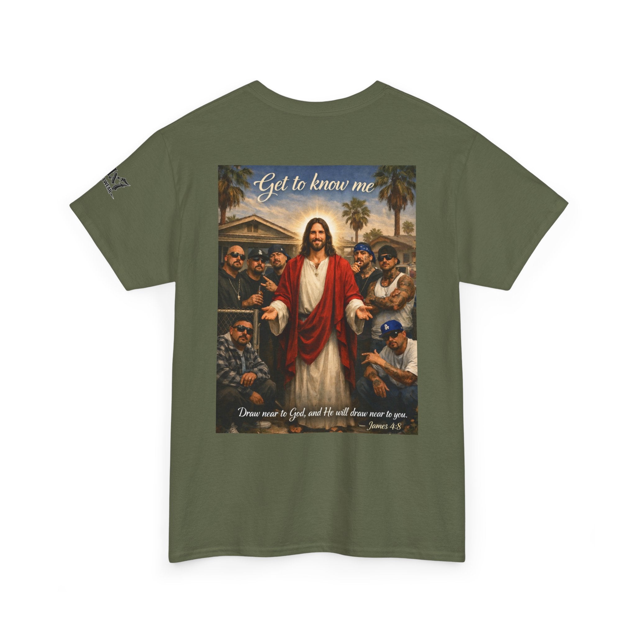 70x7 Streetwear - Jesus 'Get to Know Me' Graphic Tee