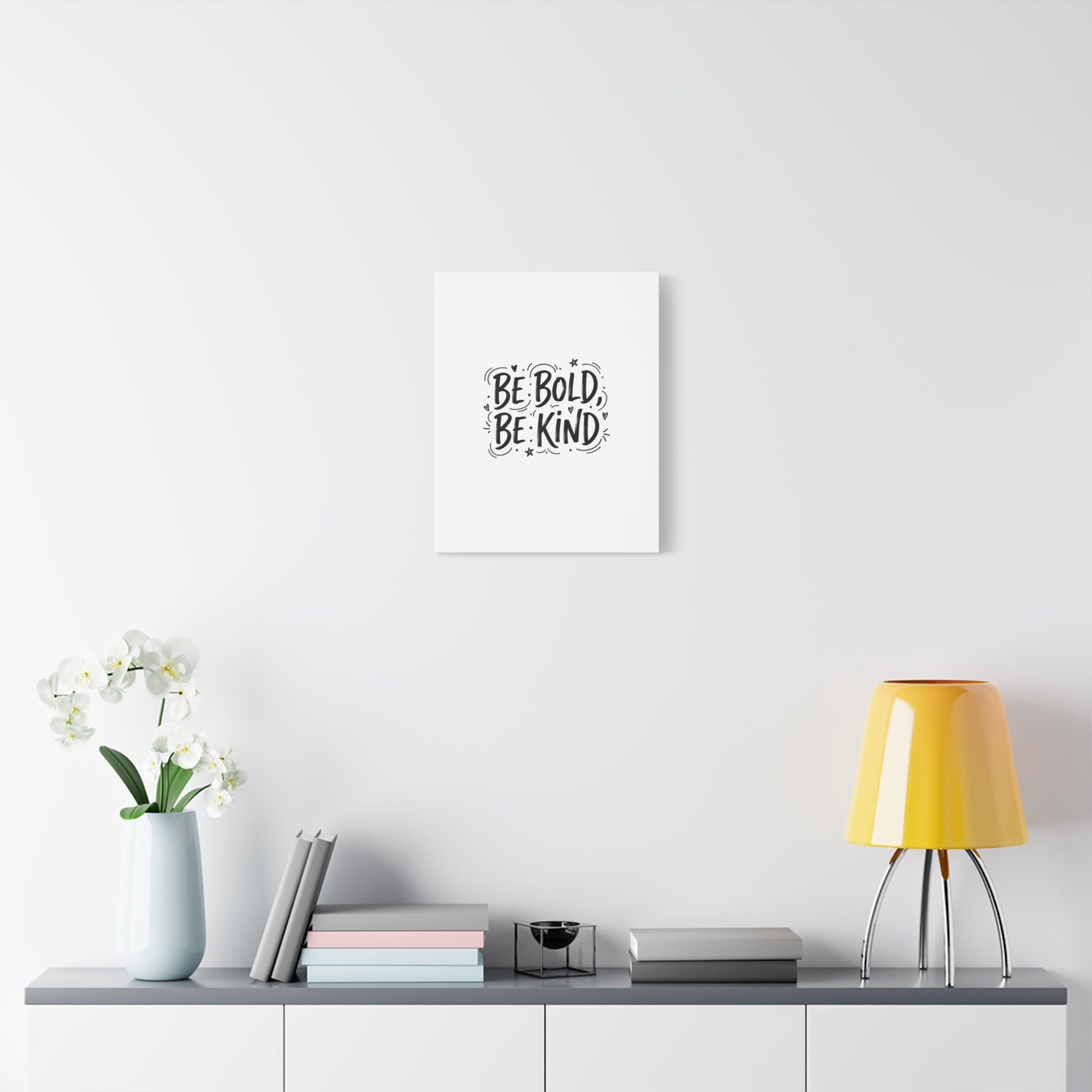 Be Bold Be Kind Canvas | Handwritten Marker Brush Script, Humanized Typography