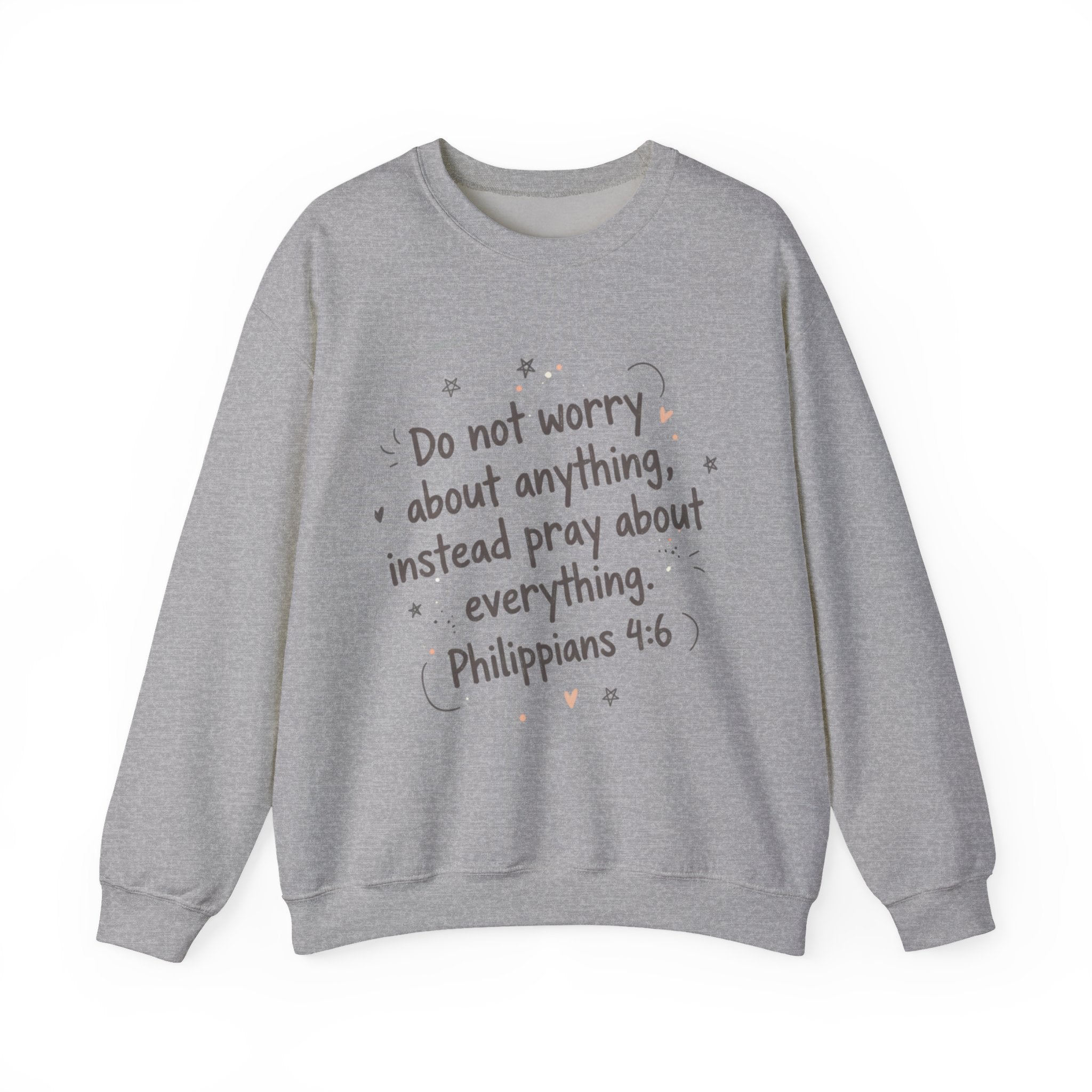 do not worry handwritten crewneck sweatshirt | messy script, hand lettering