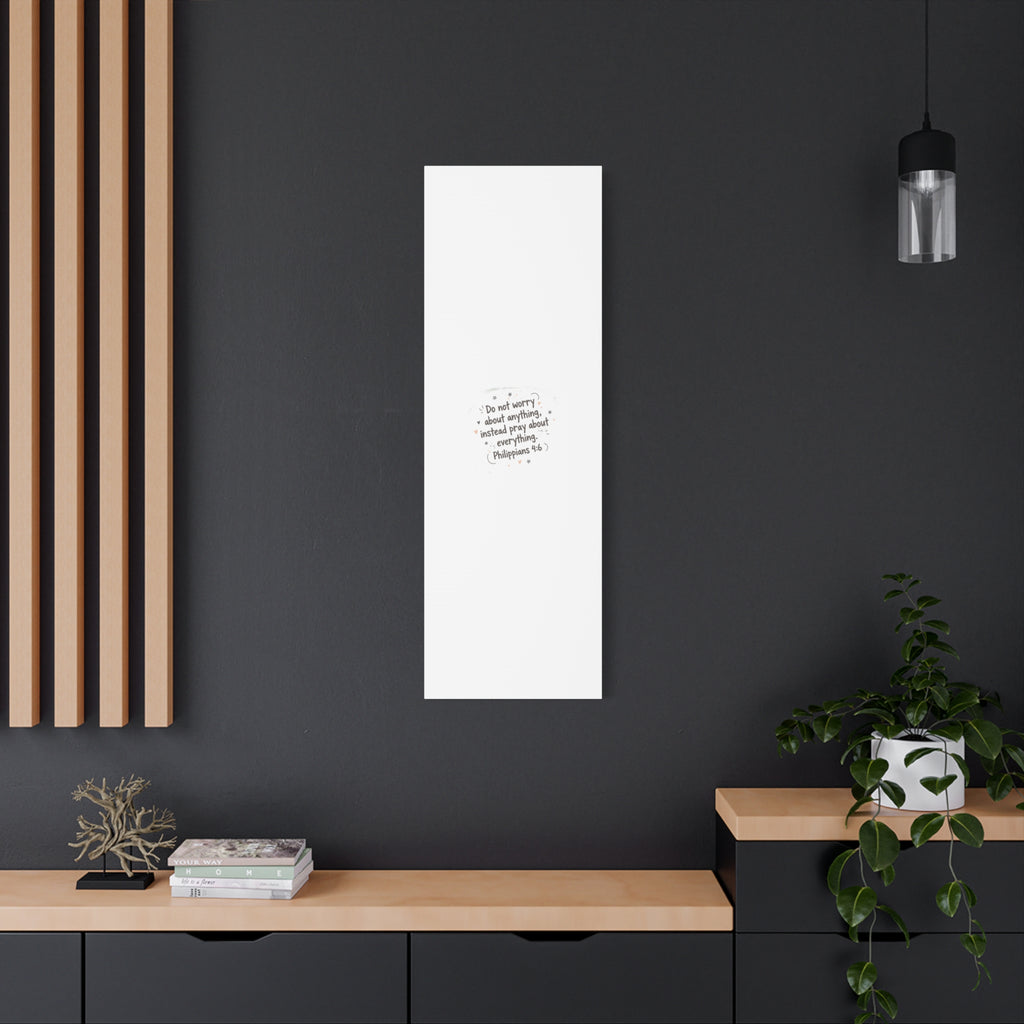 Do Not Worry Prayer Canvas | Handwritten Messy Script, Pastel Doodle Art