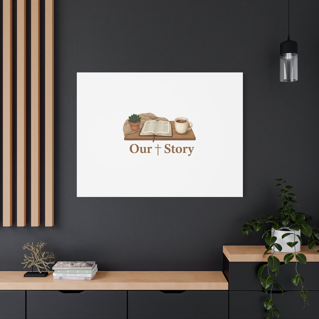 Our Story Canvas | Cozy Reading Aesthetic, Bookish Home Decor