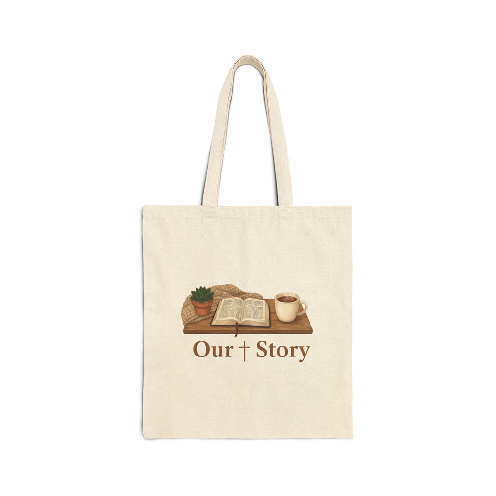 Our Story Tote | Cozy Bookish Aesthetic, Library Life Canvas