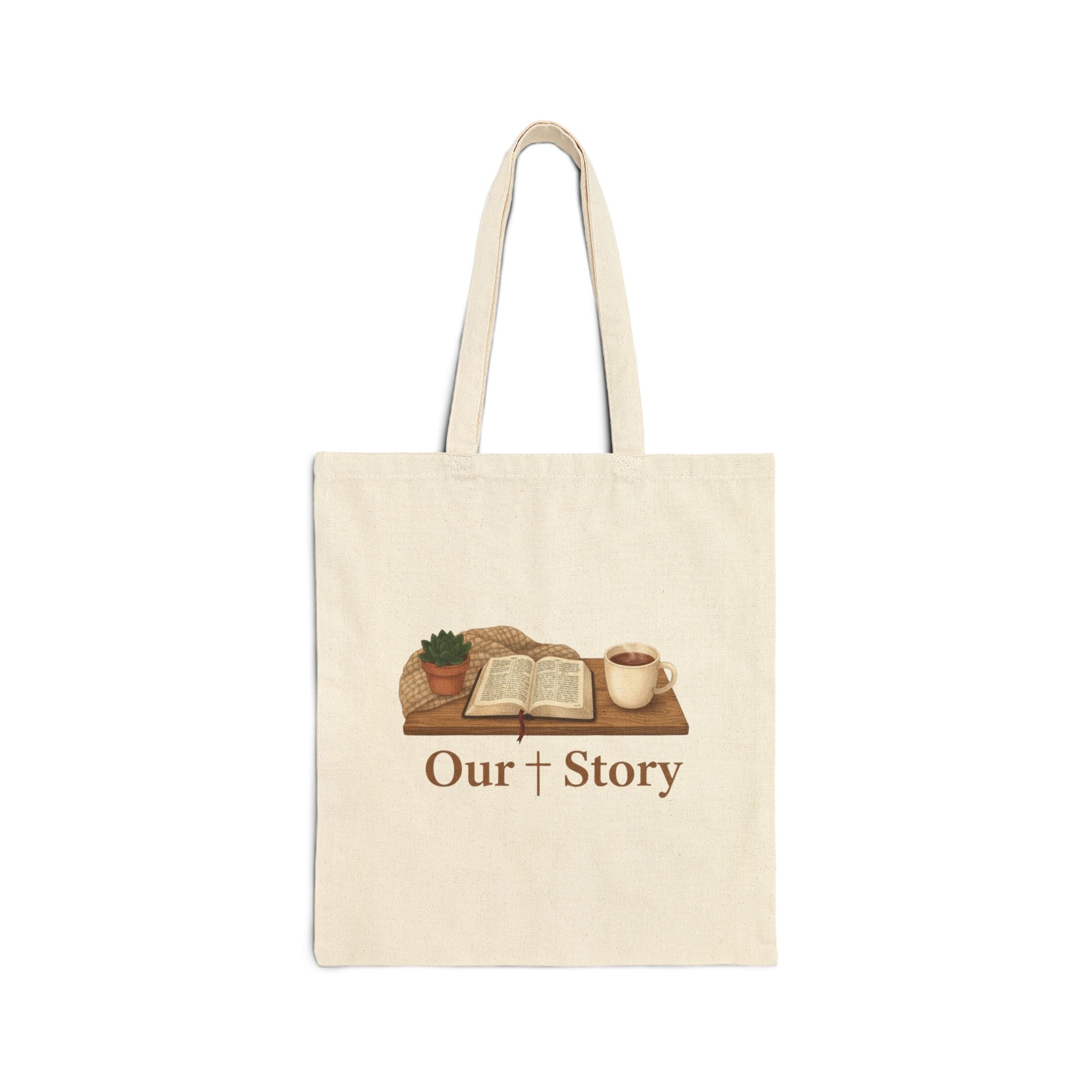 Our Story Tote | Cozy Bookish Aesthetic, Library Life Canvas