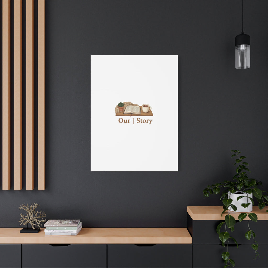Our Story Canvas | Cozy Reading Aesthetic, Bookish Home Decor