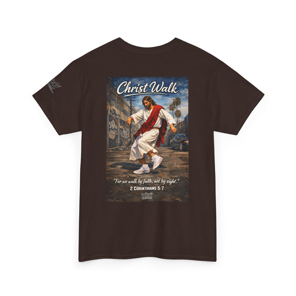 Christ Walk T-Shirt — ‘For we walk by faith, not by sight’ Christian Graphic Tee