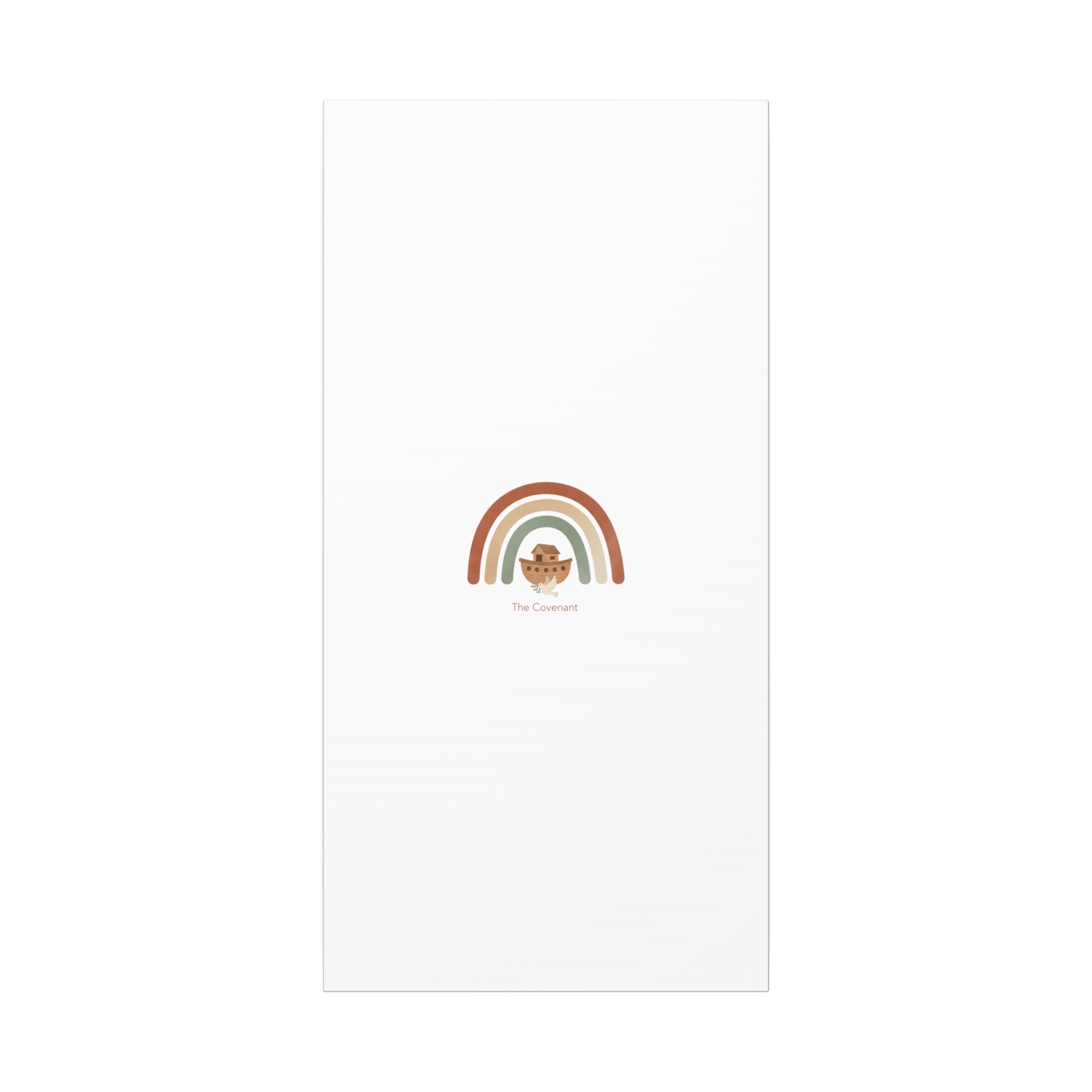Noah's Ark Rainbow Matte Canvas Wall Art - "The Covenant" Nursery Decor