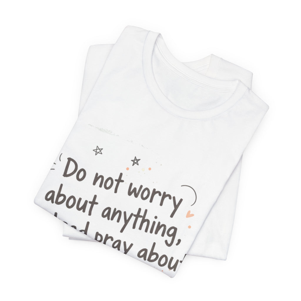 Do Not Worry Handlettered Tee | messy script design, doodle text