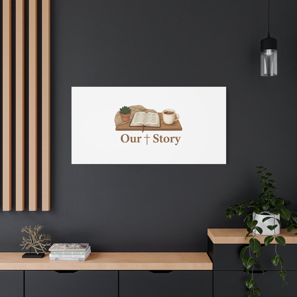 Our Story Canvas | Cozy Reading Aesthetic, Bookish Home Decor