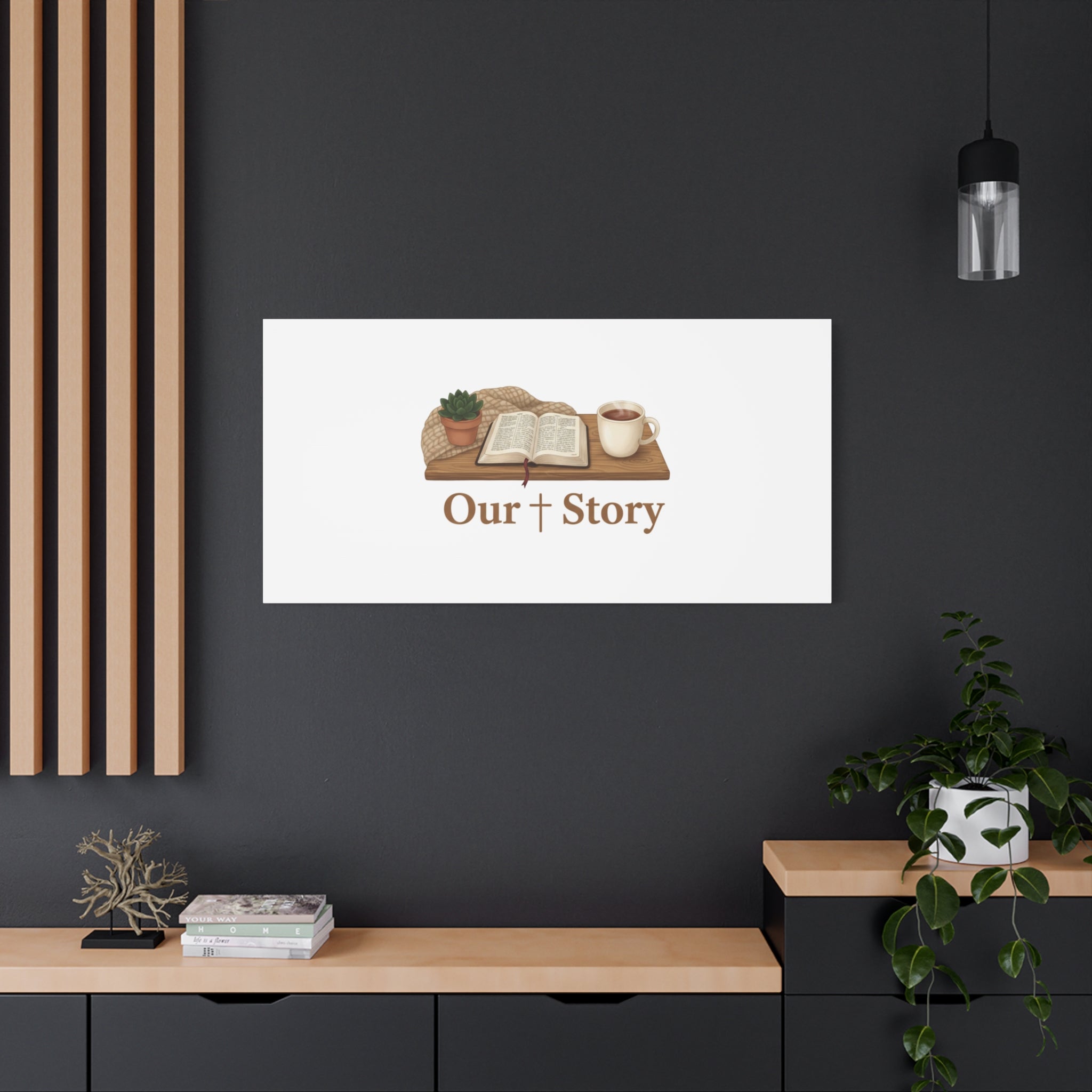 Our Story Canvas | Cozy Reading Aesthetic, Bookish Home Decor