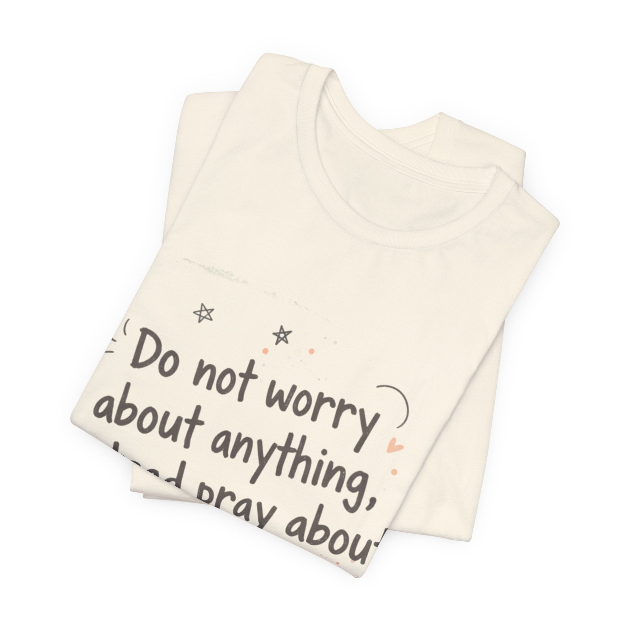 Do Not Worry Handlettered Tee | messy script design, doodle text