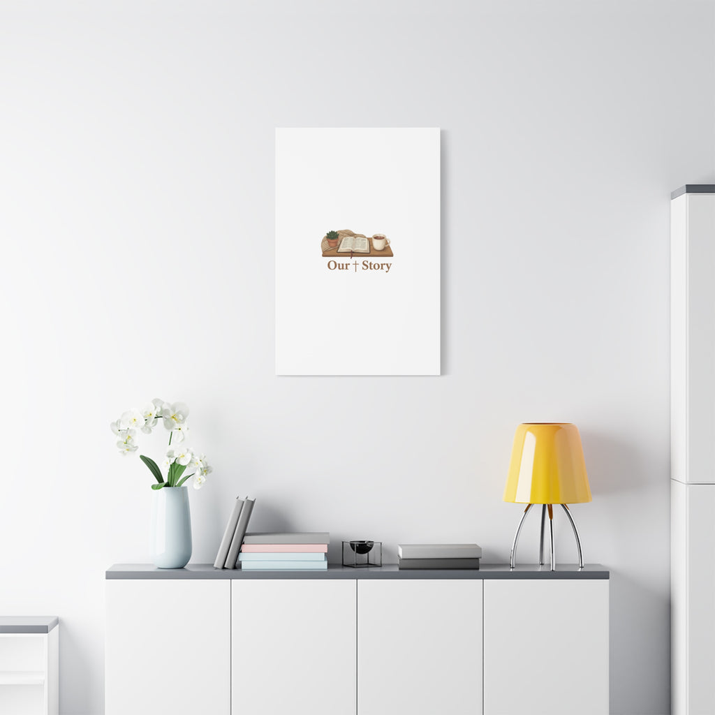 Our Story Canvas | Cozy Reading Aesthetic, Bookish Home Decor