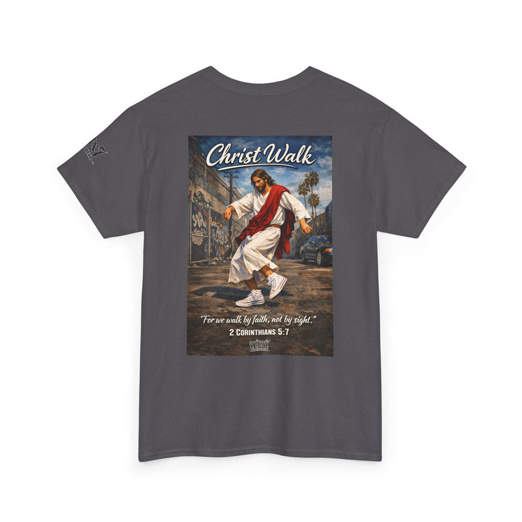 Christ Walk T-Shirt — ‘For we walk by faith, not by sight’ Christian Graphic Tee