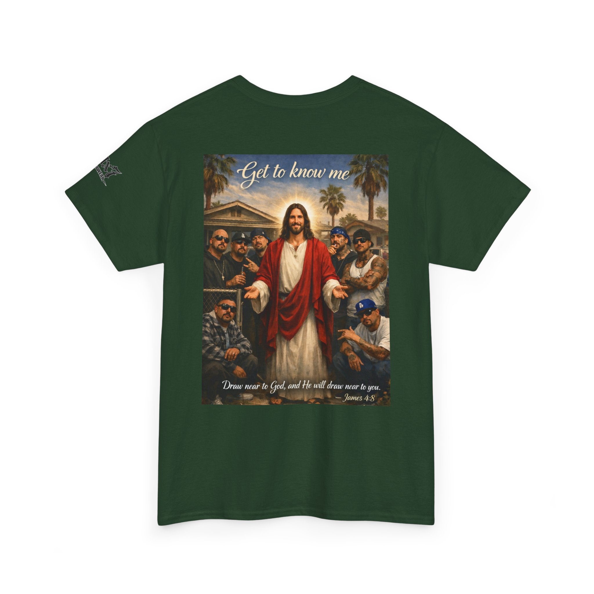 70x7 Streetwear - Jesus 'Get to Know Me' Graphic Tee