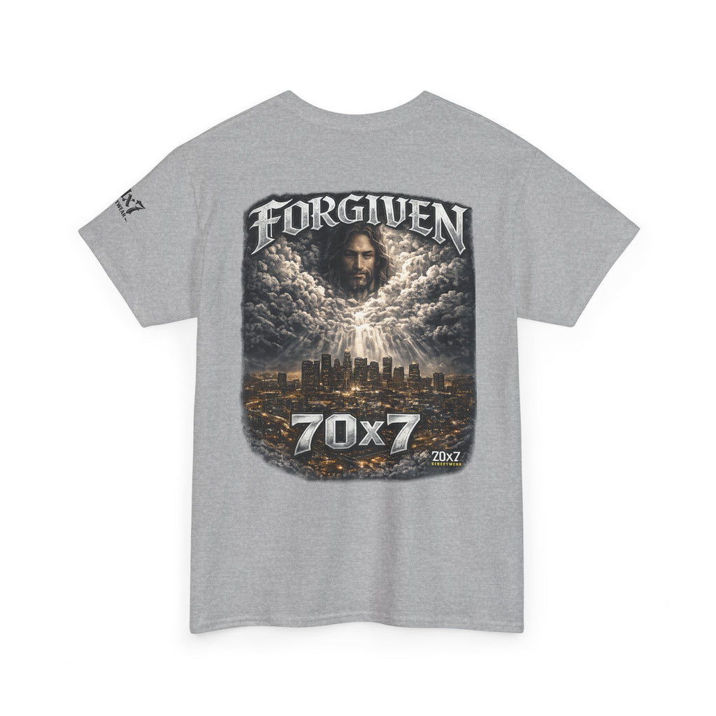 70x7 Streetwear Forgiven Tee — Christian Streetwear Graphic T‑Shirt
