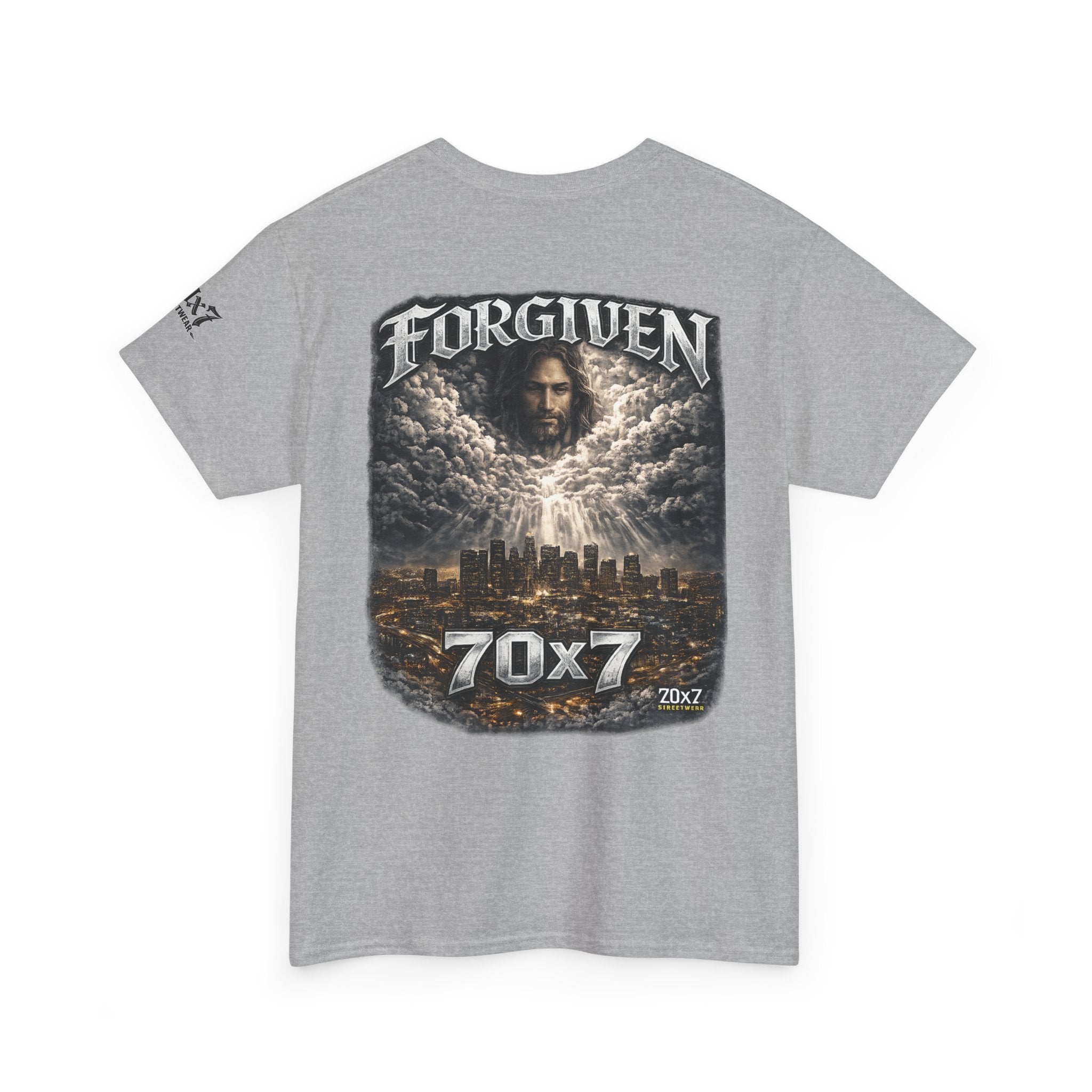 70x7 Streetwear Forgiven Tee — Christian Streetwear Graphic T‑Shirt