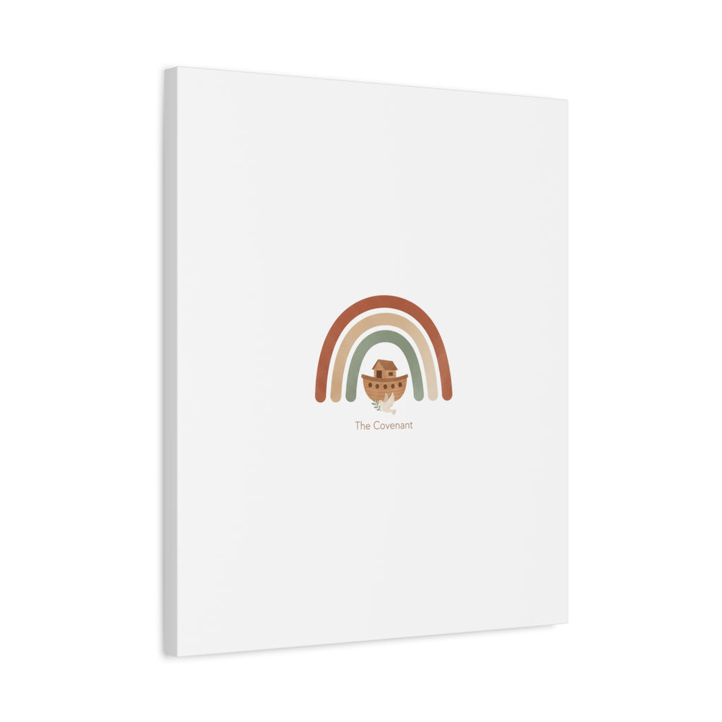 Noah's Ark Rainbow Matte Canvas Wall Art - "The Covenant" Nursery Decor