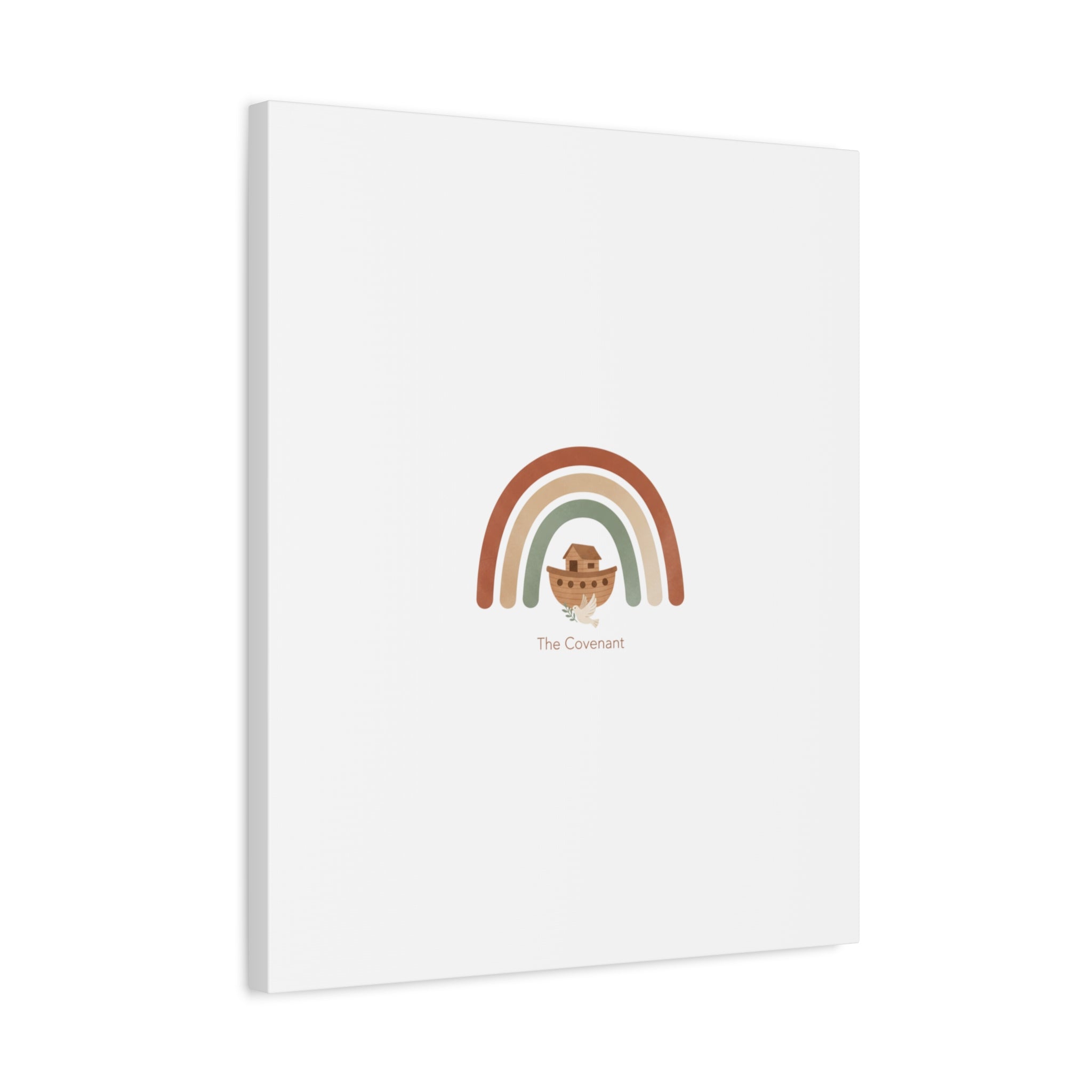 Noah's Ark Rainbow Matte Canvas Wall Art - "The Covenant" Nursery Decor