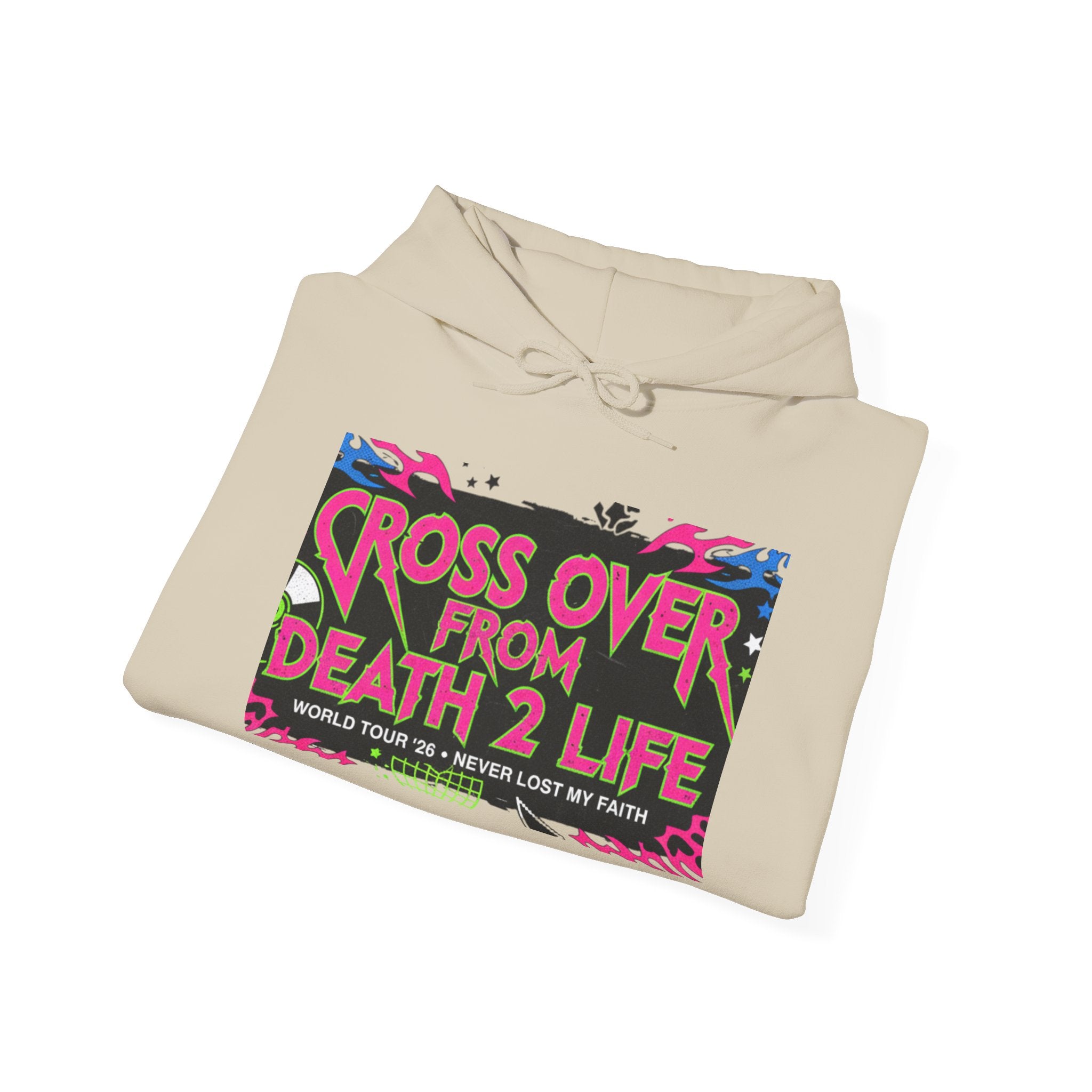 Crossover From Death 2 Life Hoodie — Bold Graphic Tour-Style Pullover