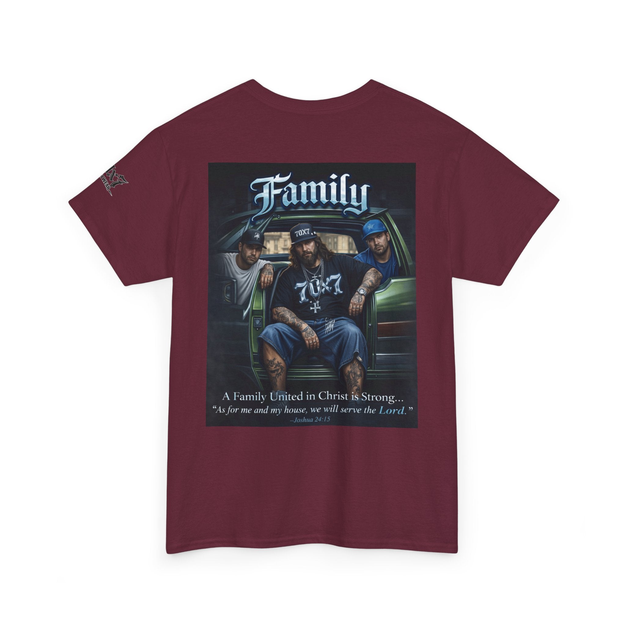 70x7 Streetwear Family Tee — "Family" Graphic Cotton T-Shirt