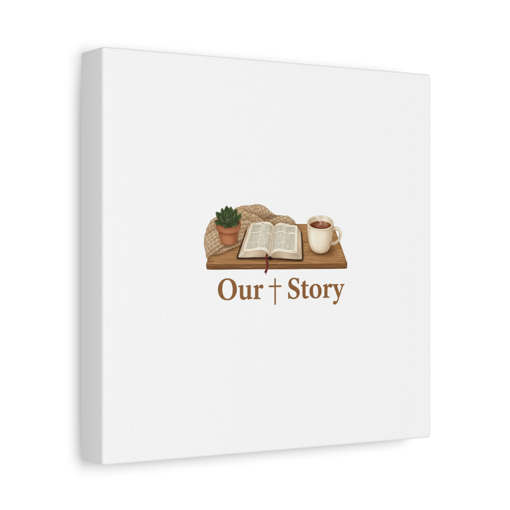 Our Story Canvas | Cozy Reading Aesthetic, Bookish Home Decor