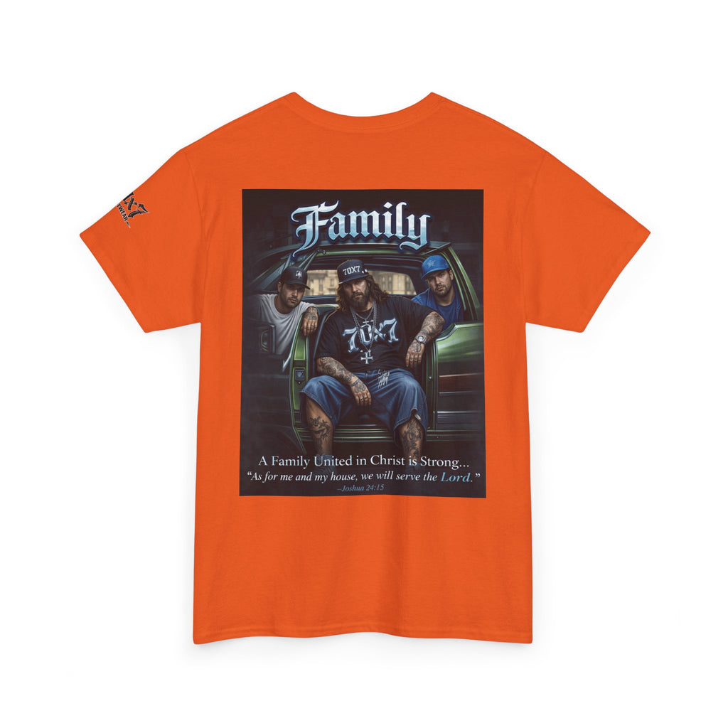 70x7 Streetwear Family Tee — "Family" Graphic Cotton T-Shirt
