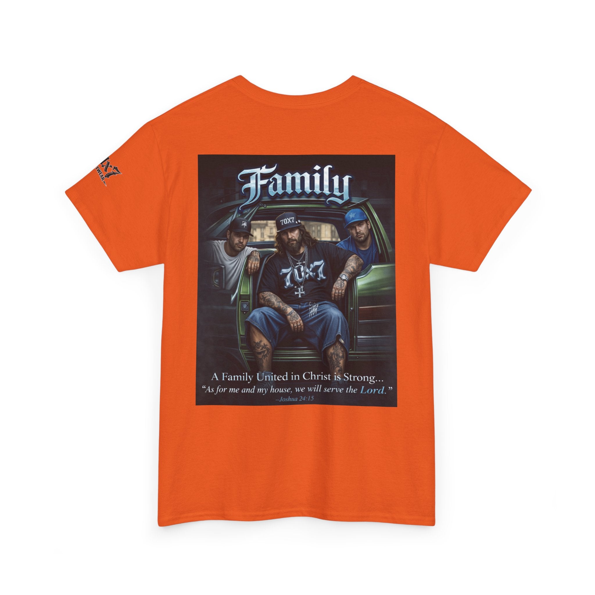 70x7 Streetwear Family Tee — "Family" Graphic Cotton T-Shirt
