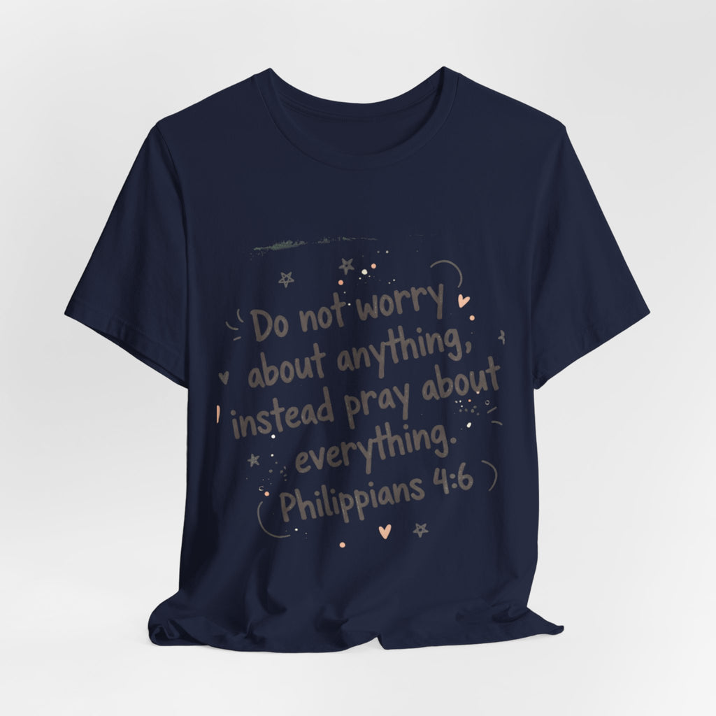 Do Not Worry Handlettered Tee | messy script design, doodle text