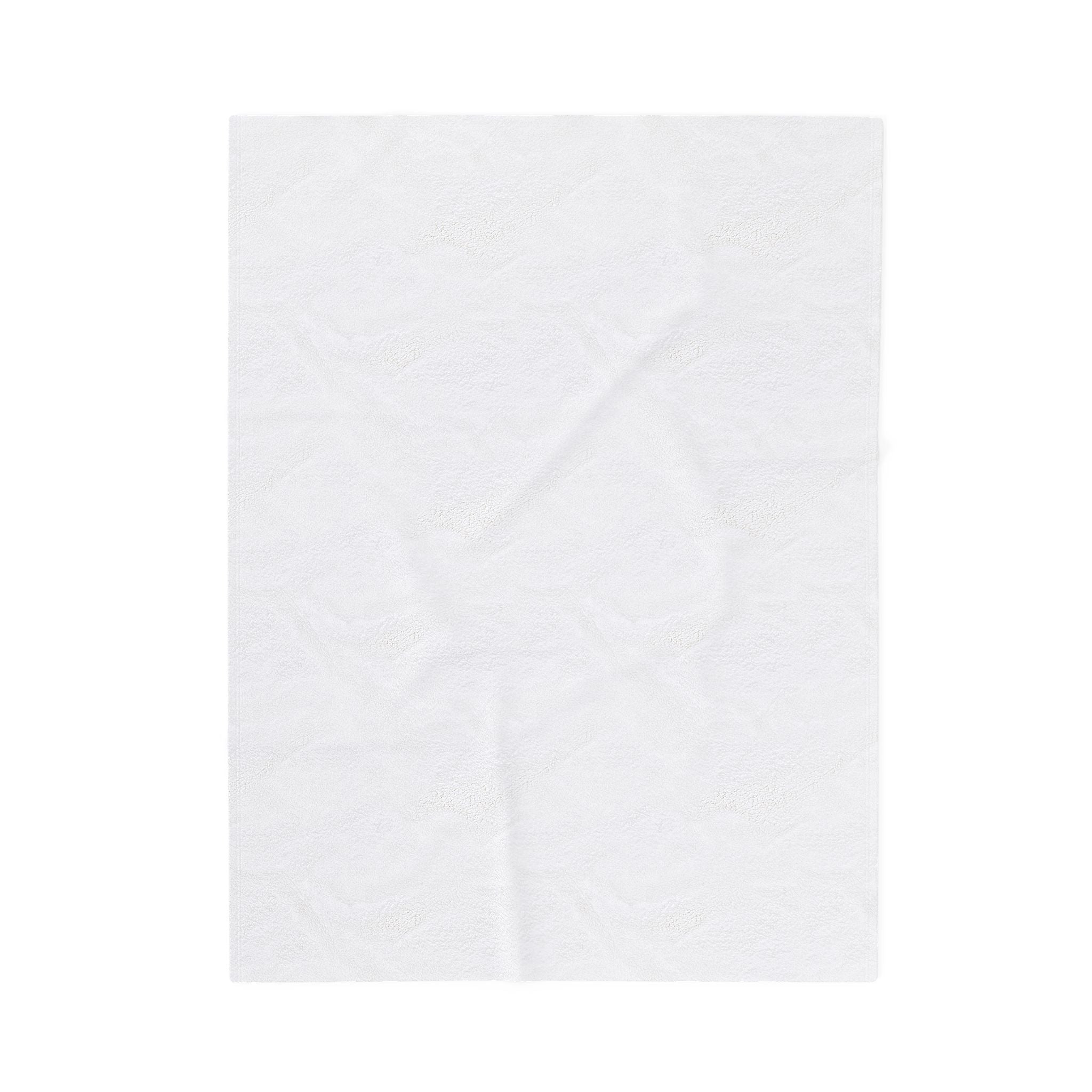 Velveteen Plush Blanket — Gothic Silver Cross Pattern on Purple