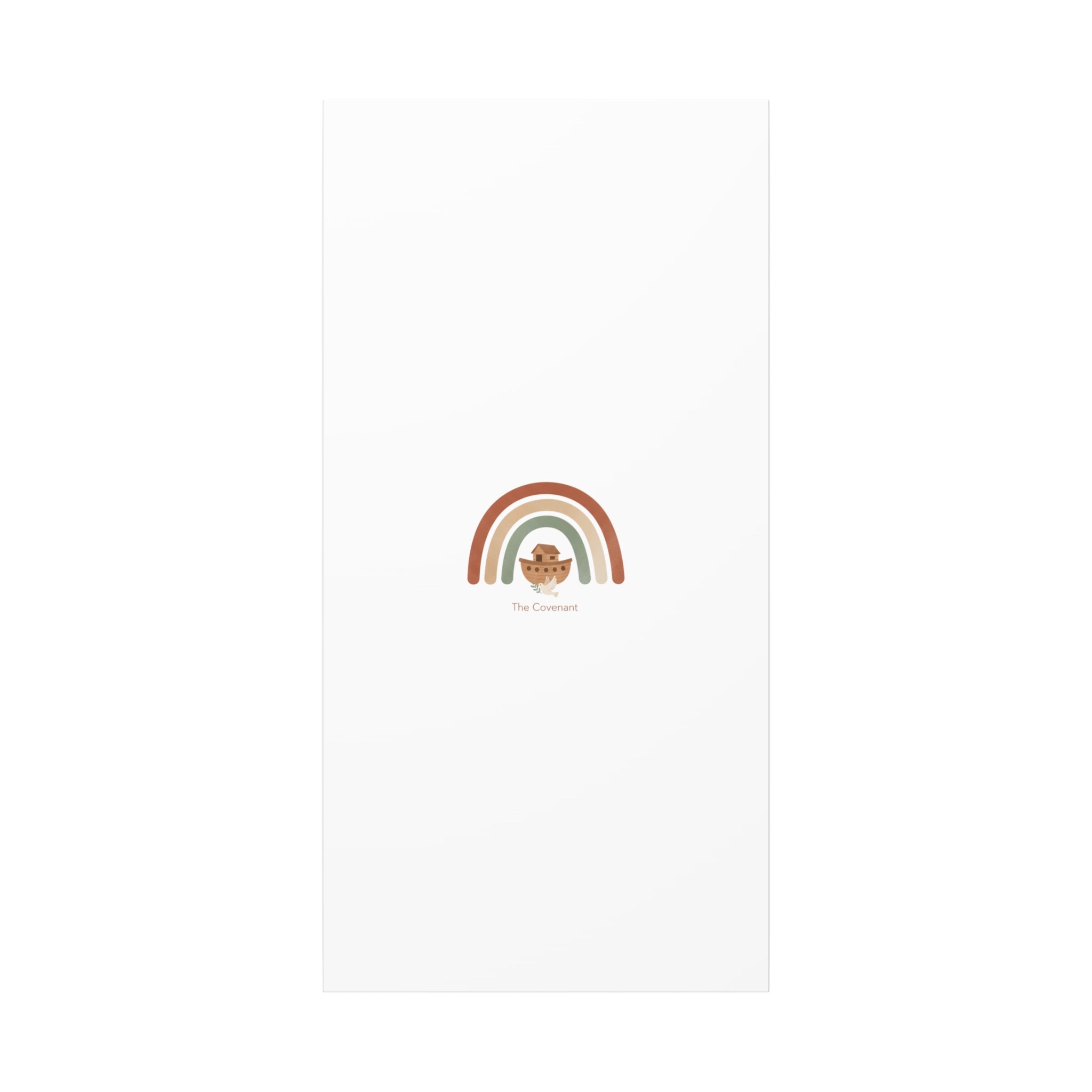 Noah's Ark Rainbow Matte Canvas Wall Art - "The Covenant" Nursery Decor