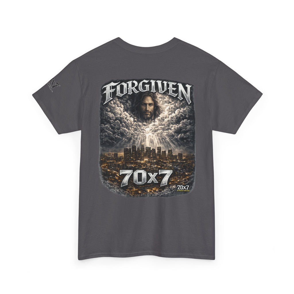 70x7 Streetwear Forgiven Tee — Christian Streetwear Graphic T‑Shirt