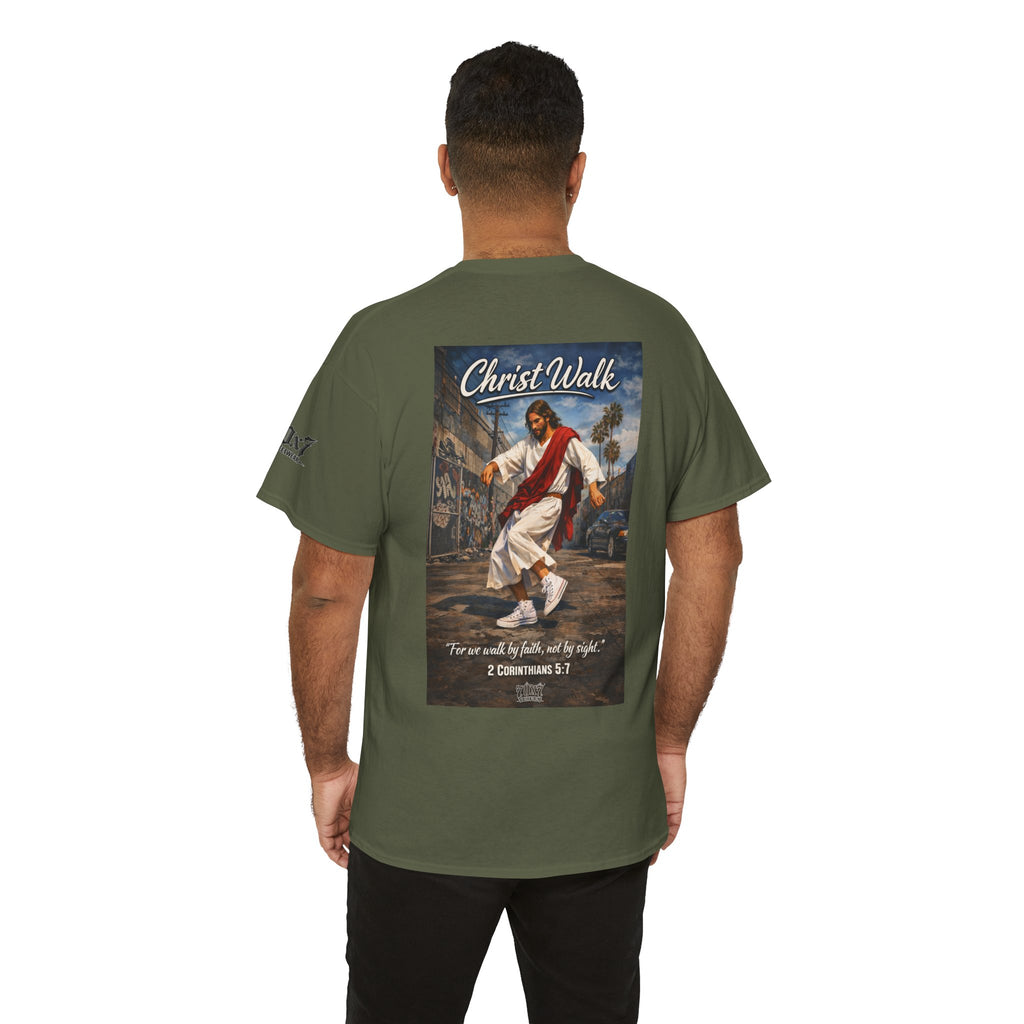 Christ Walk T-Shirt — ‘For we walk by faith, not by sight’ Christian Graphic Tee
