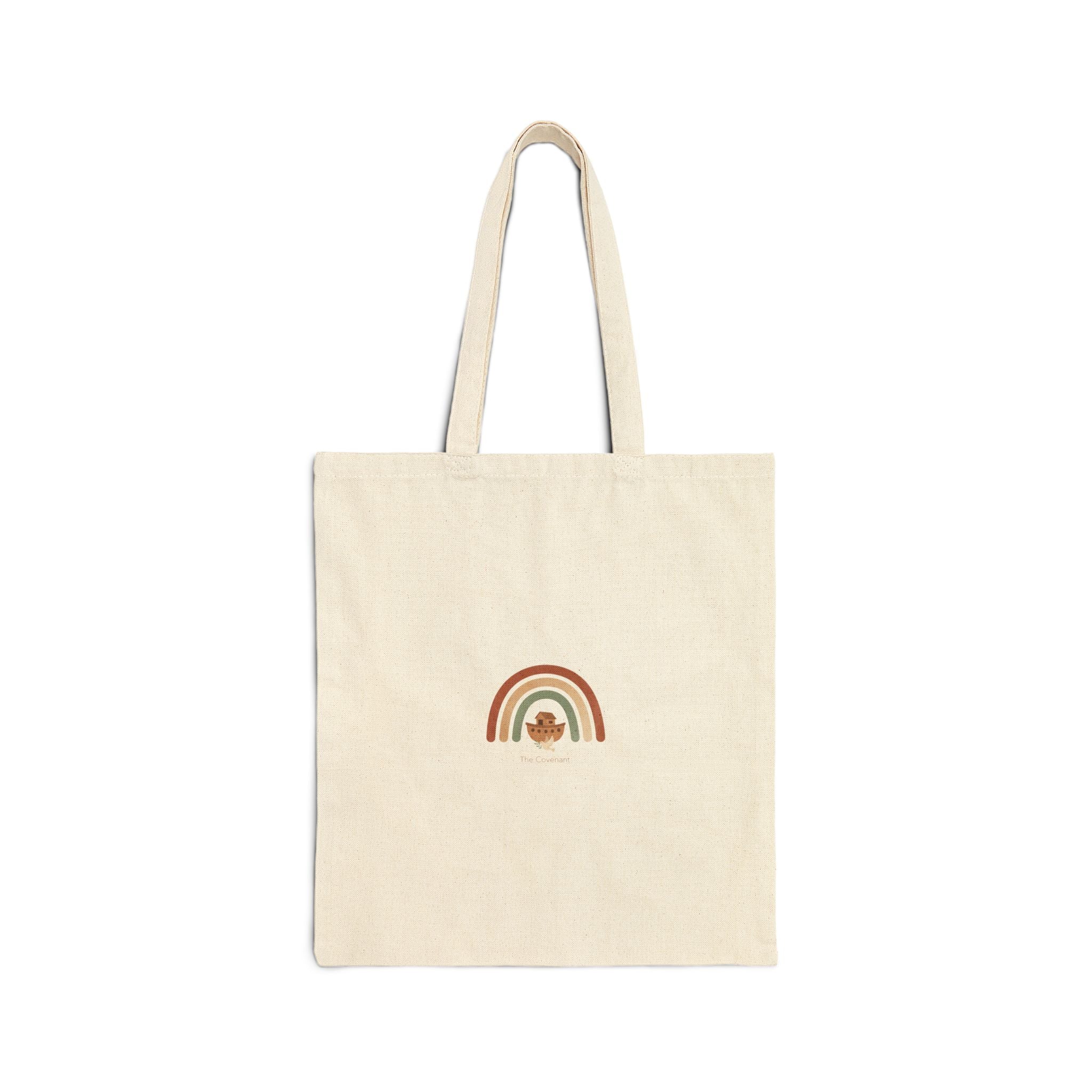 Boho Rainbow Cotton Tote Bag — Minimal Everyday Eco Shopper
