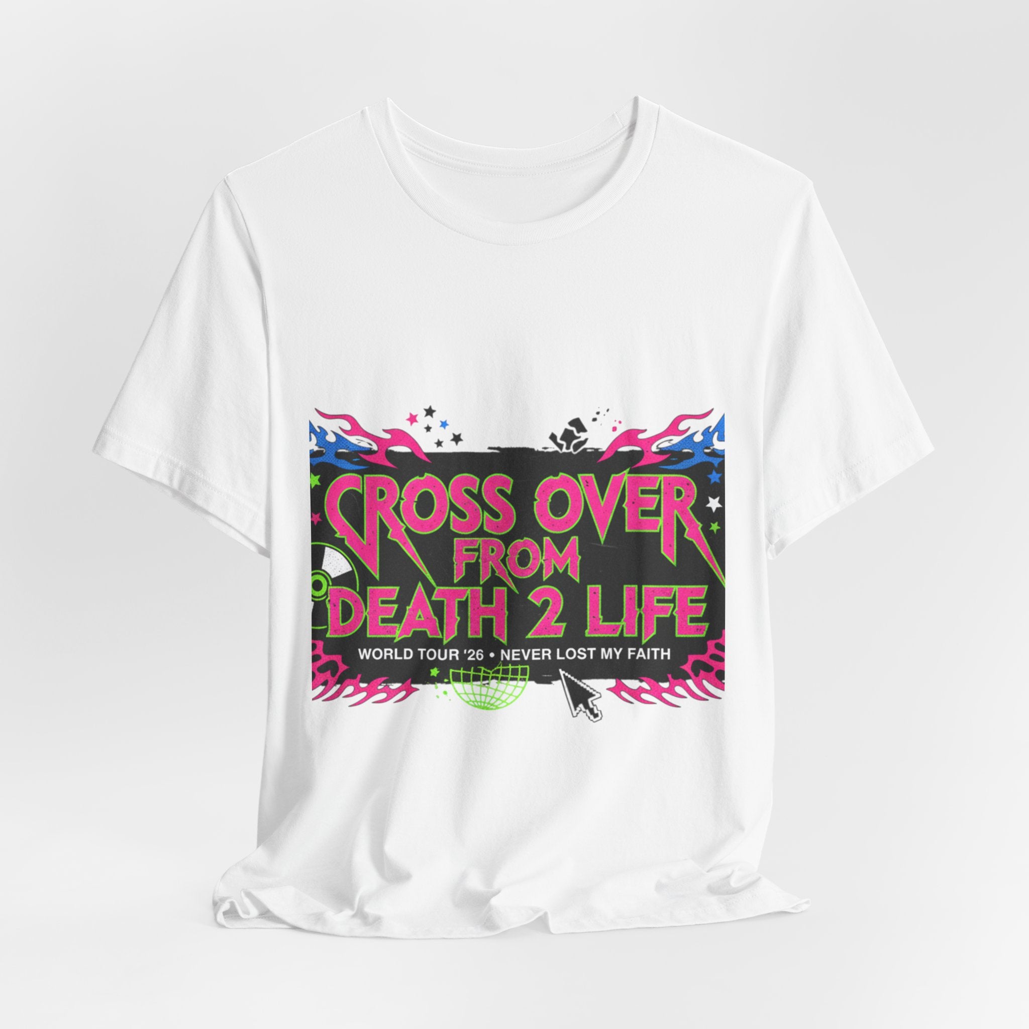 Cross Over From Death 2 Life Tee | Y2K Distressed Band Style, vintage band tee