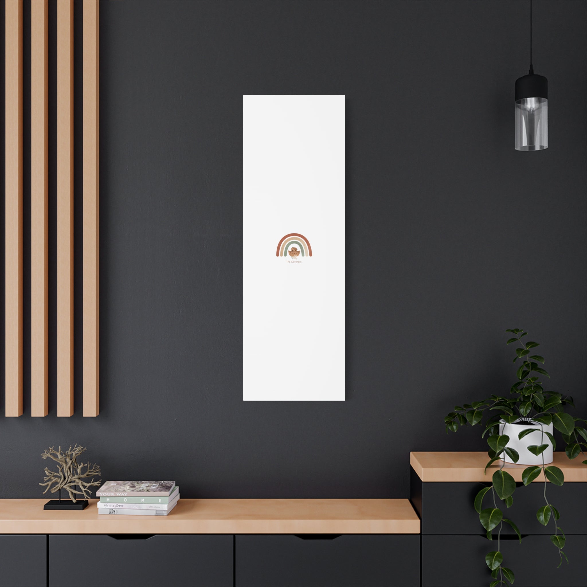 Noah's Ark Rainbow Matte Canvas Wall Art - "The Covenant" Nursery Decor