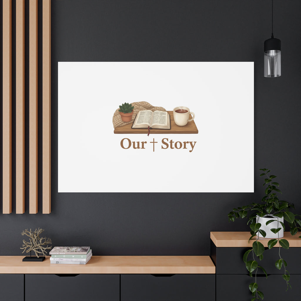Our Story Canvas | Cozy Reading Aesthetic, Bookish Home Decor