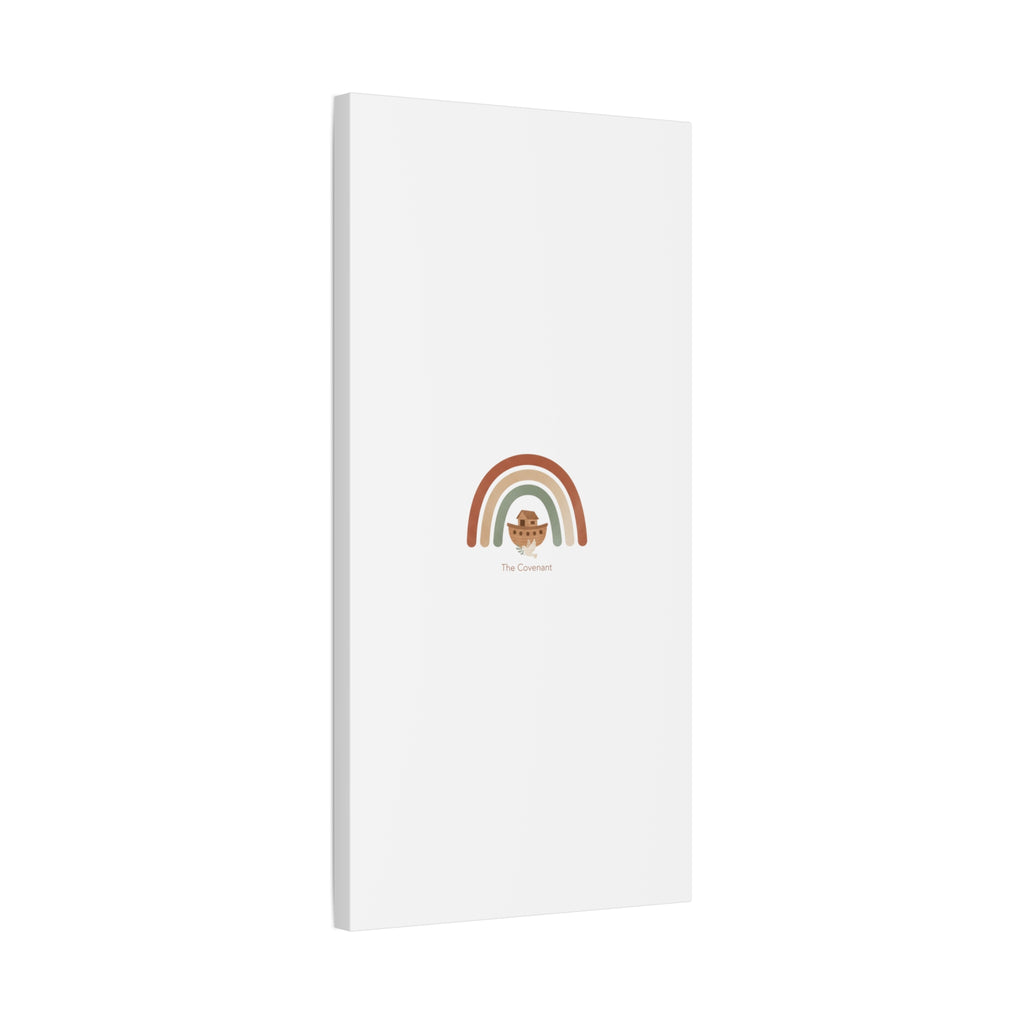 Noah's Ark Rainbow Matte Canvas Wall Art - "The Covenant" Nursery Decor