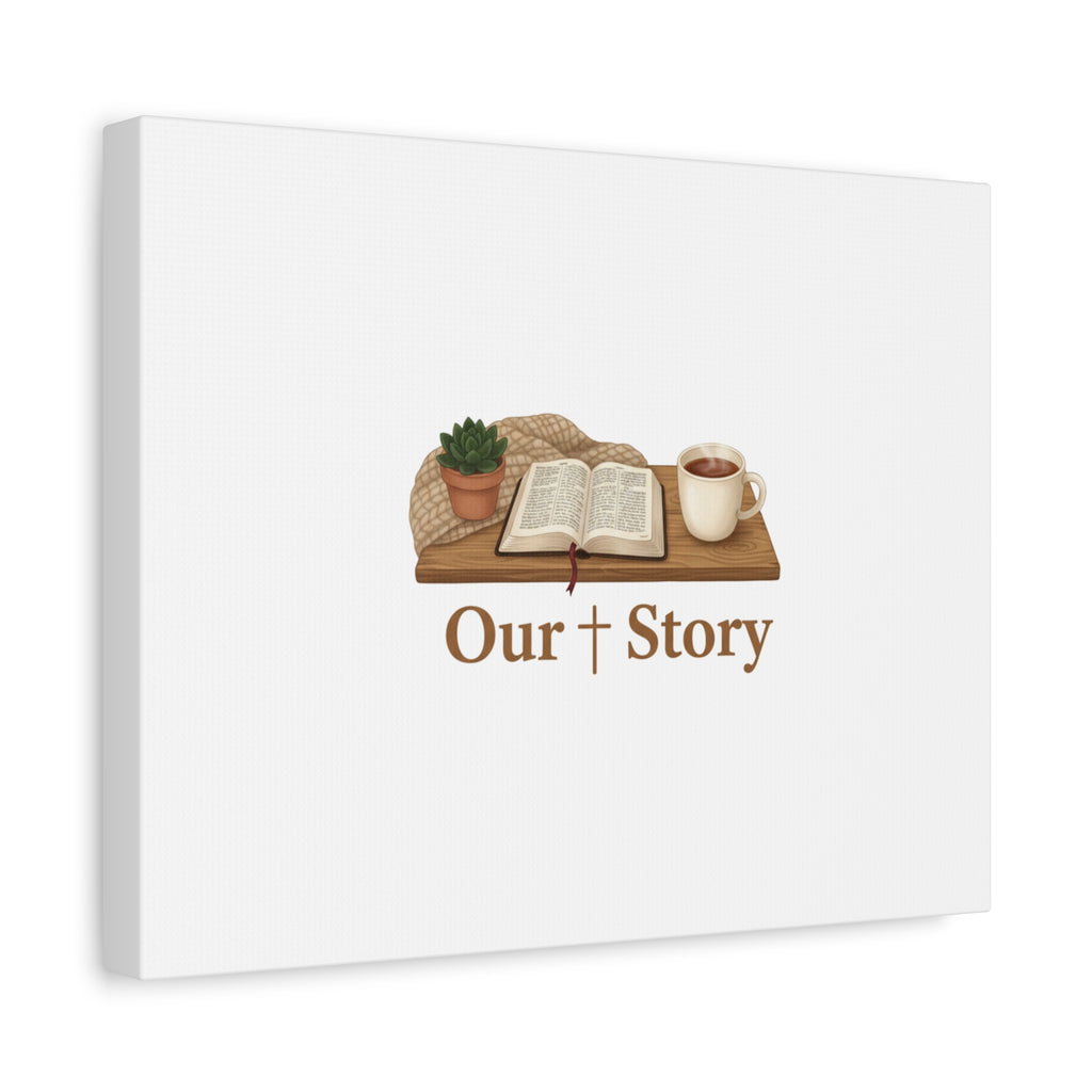 Our Story Canvas | Cozy Reading Aesthetic, Bookish Home Decor