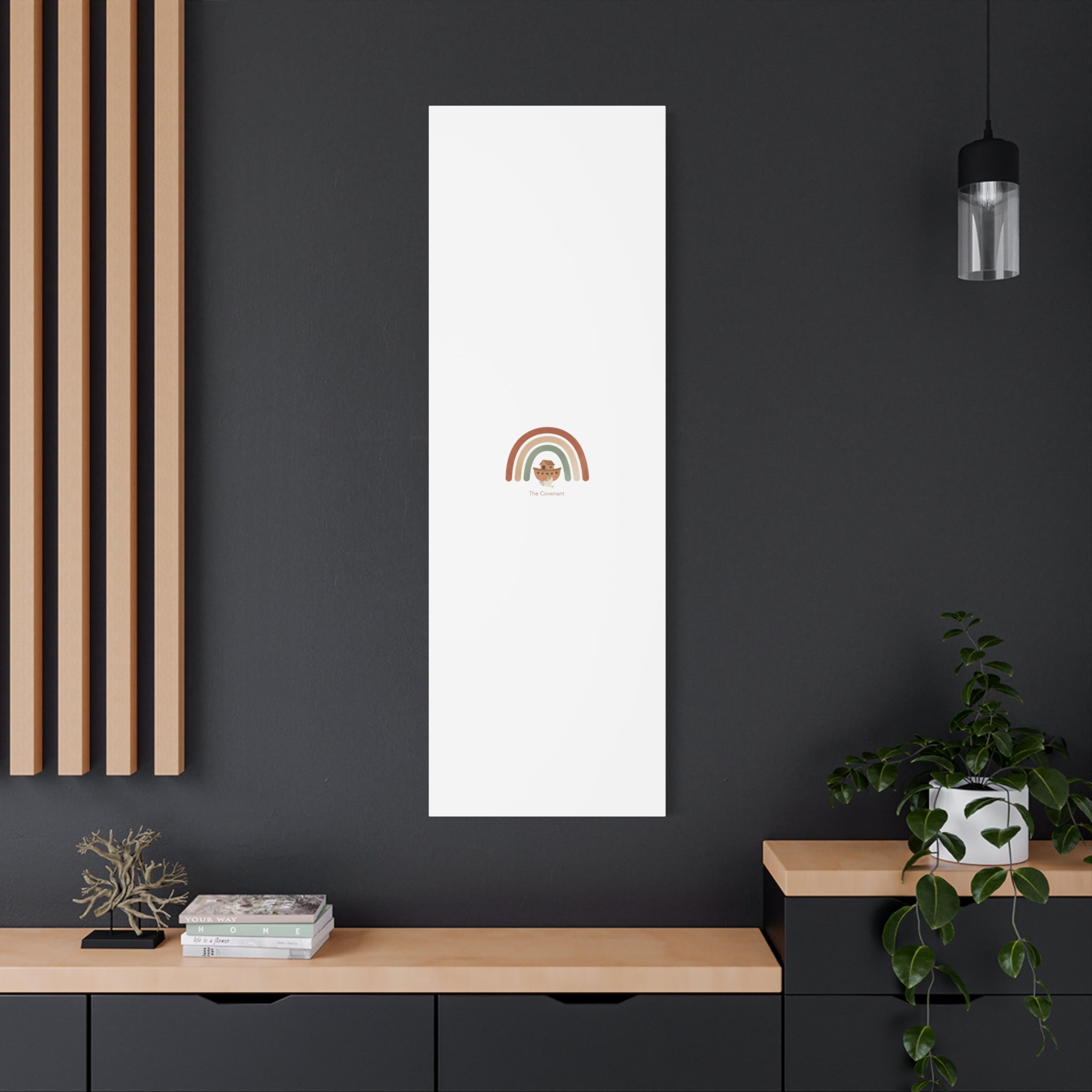 Noah's Ark Rainbow Matte Canvas Wall Art - "The Covenant" Nursery Decor
