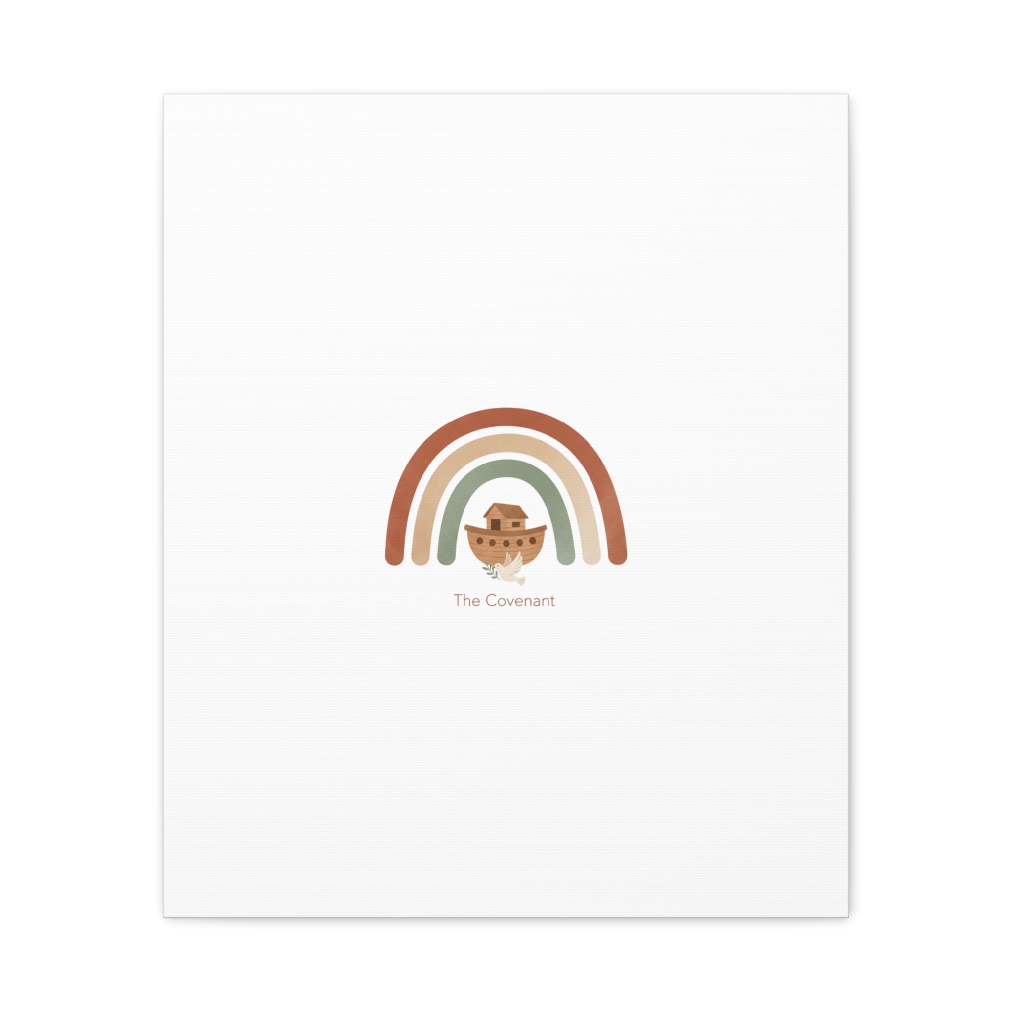 Noah's Ark Rainbow Matte Canvas Wall Art - "The Covenant" Nursery Decor