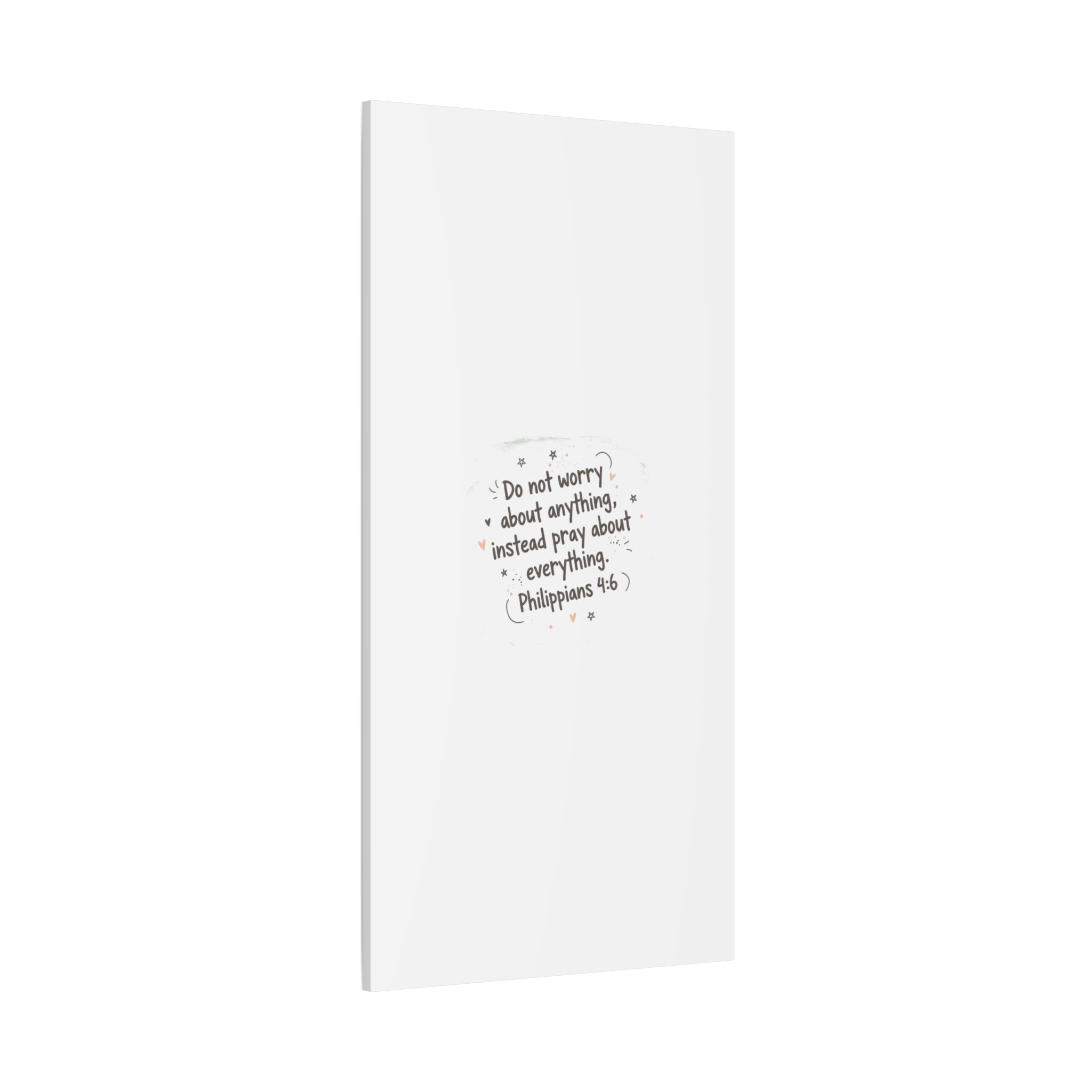 Do Not Worry Prayer Canvas | Handwritten Messy Script, Pastel Doodle Art