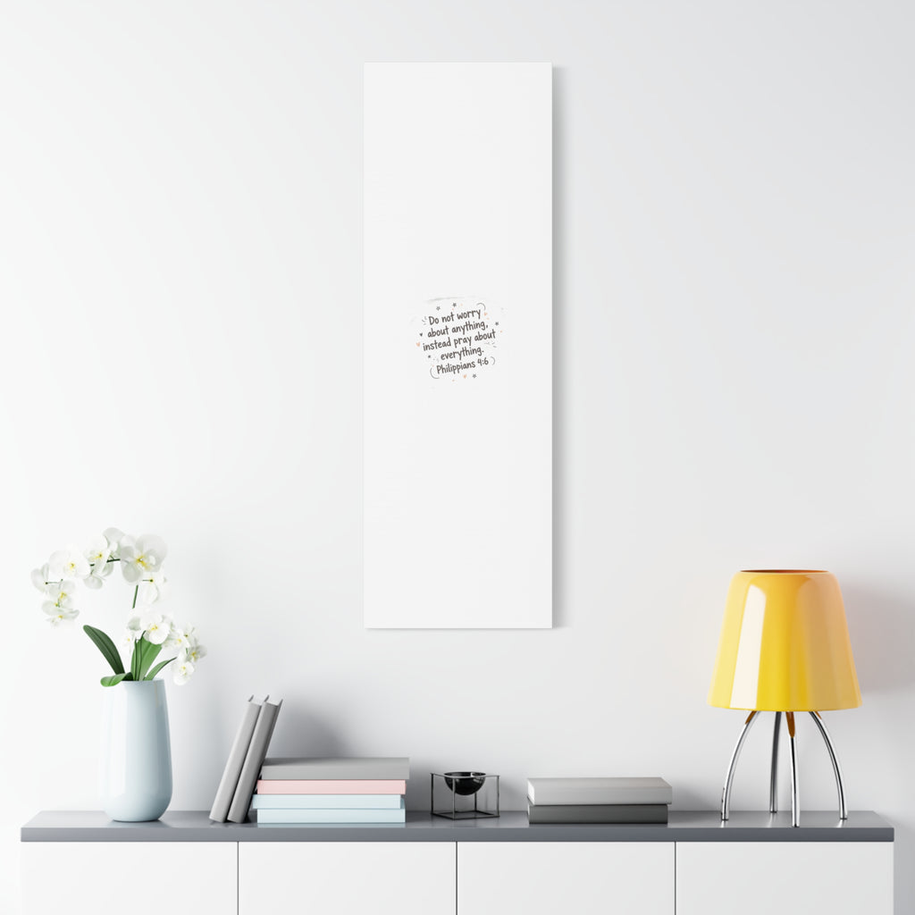 Do Not Worry Prayer Canvas | Handwritten Messy Script, Pastel Doodle Art