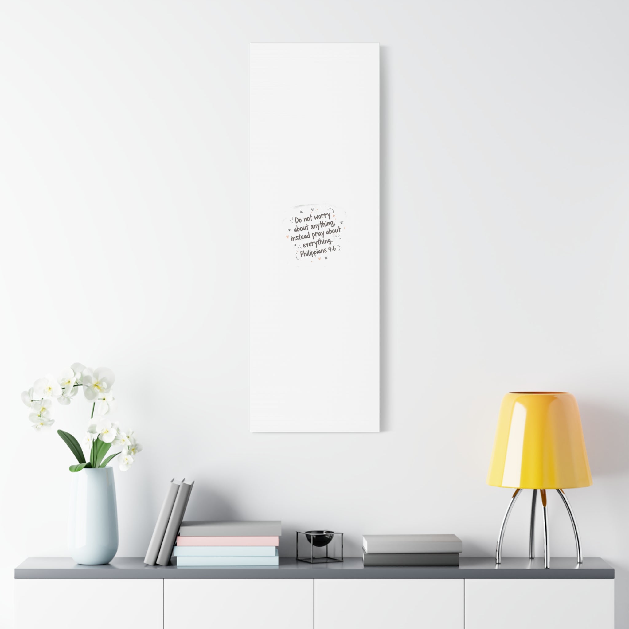 Do Not Worry Prayer Canvas | Handwritten Messy Script, Pastel Doodle Art