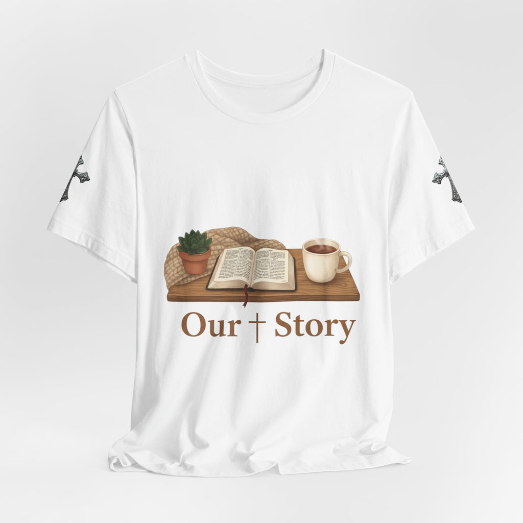 Our Story bookish reading tee | cozy book aesthetic, library life