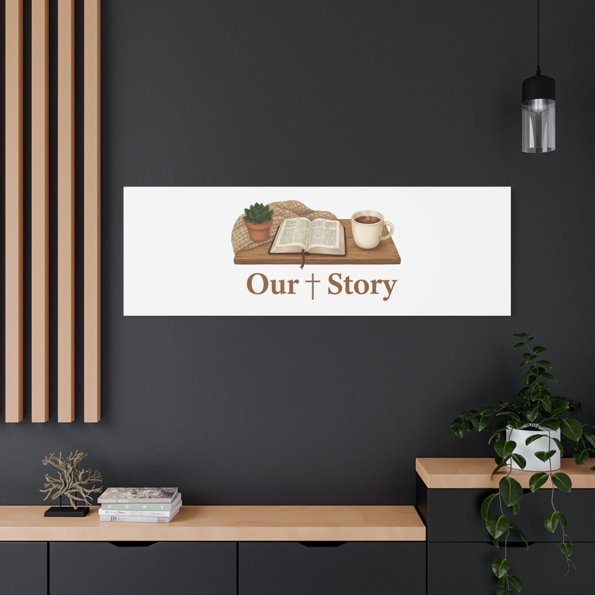 Our Story Canvas | Cozy Reading Aesthetic, Bookish Home Decor
