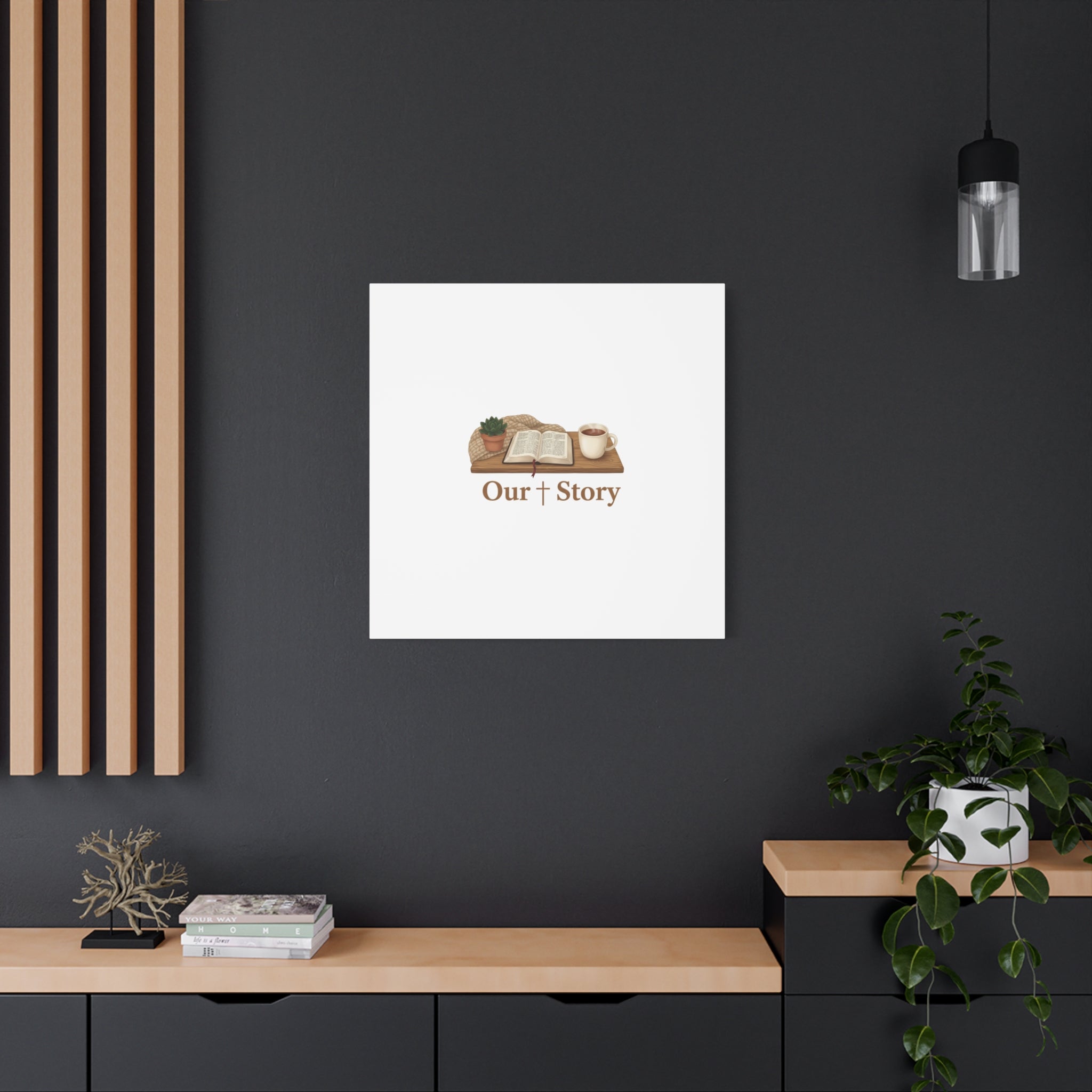 Our Story Canvas | Cozy Reading Aesthetic, Bookish Home Decor